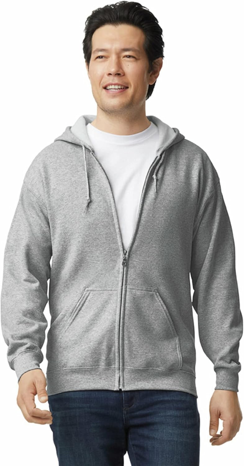 Gildan Unisex adult Fleece Zip Hoodie Sweatshirt, Style G18600, Multipack Gildan Unisex adult Fleece Zip Hoodie Sweatshirt, Style G18600, Multipack