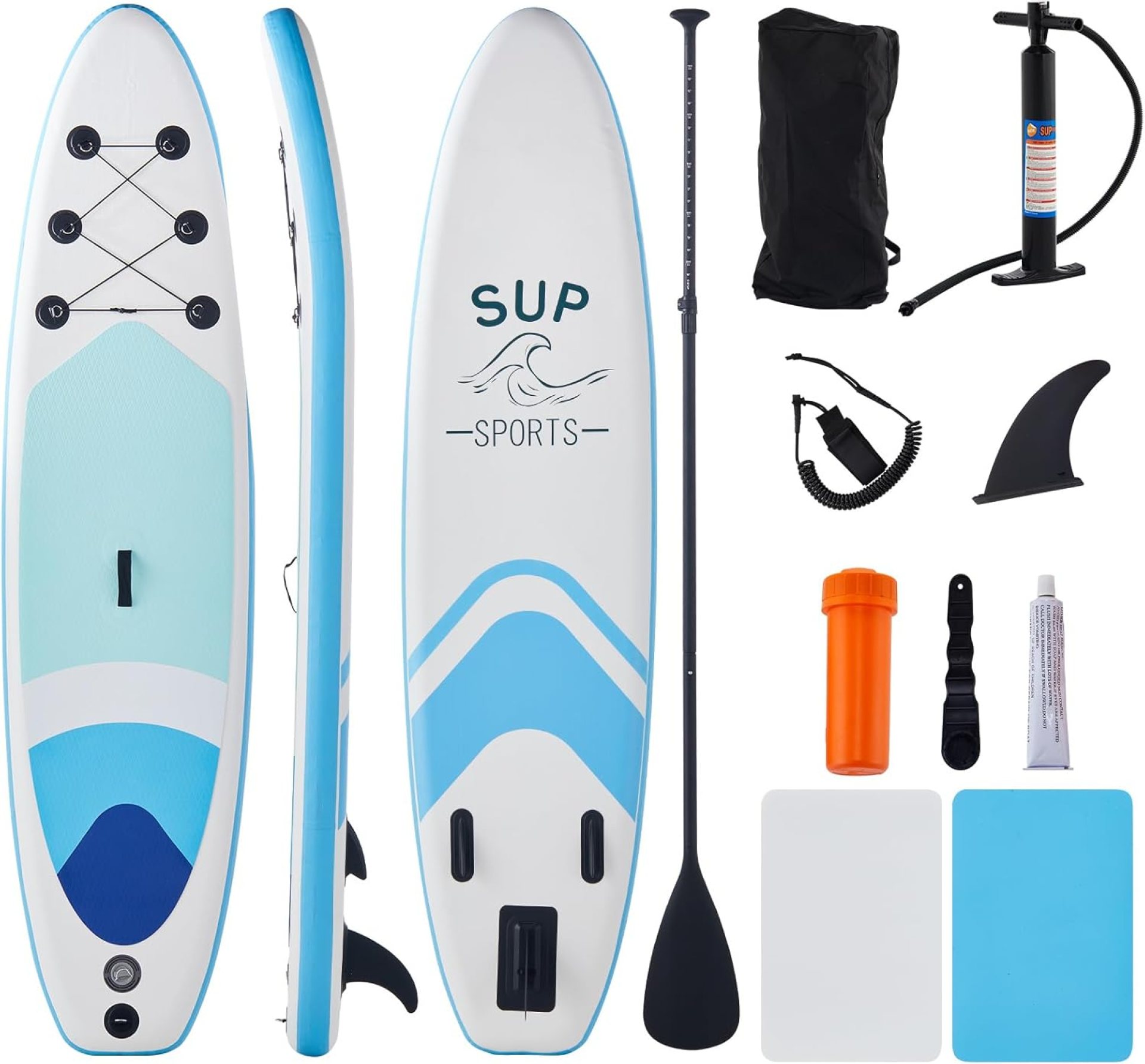 Stand Up Paddle Board 10’×29.9” Inflatable Paddle Board with Anti-Slip EVA Deck Pad, Paddle and Pump, Surf Board for Youth & Adult Stand Up Paddle Board 10’×29.9” Inflatable Paddle Board with Anti-Slip EVA Deck Pad, Paddle and Pump, Surf Board for Youth & Adult