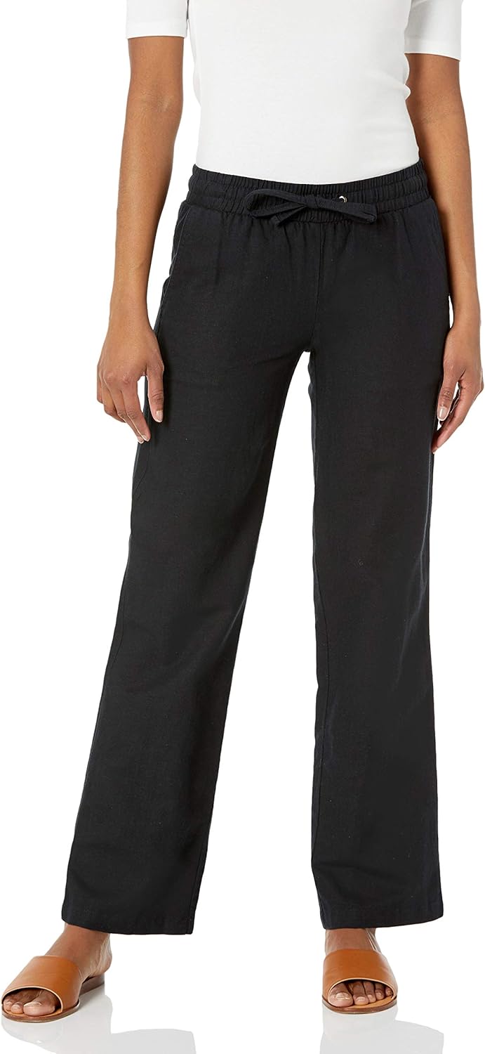 Amazon Essentials Women’s Linen Blend Drawstring Relaxed Fit Wide Leg Pant (Available in Plus Size) Amazon Essentials Women’s Linen Blend Drawstring Relaxed Fit Wide Leg Pant (Available in Plus Size)