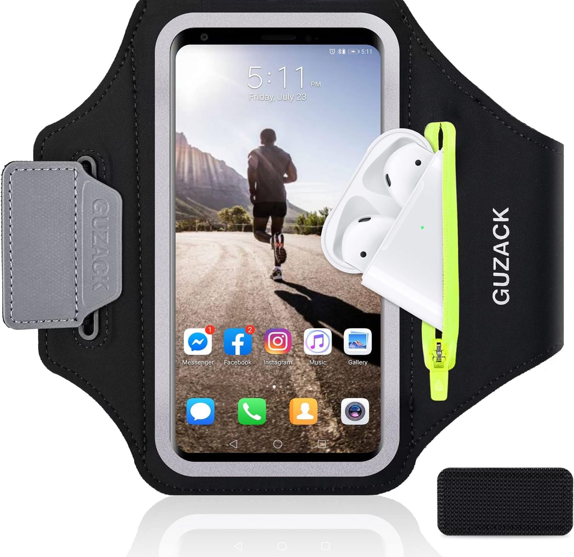GUZACK Running Armband for iPhone 16 Pro 15 14 13 12 11 Pro Max/Plus/XR/XS, Galaxy S25/S24/S23/S22, with Card Slot & Key Pockets, Sports Arm Bands Cell Phone Holder Fit Up to 6.9 Inches Phone GUZACK Running Armband for iPhone 16 Pro 15 14 13 12 11 Pro Max/Plus/XR/XS, Galaxy S25/S24/S23/S22, with Card Slot & Key Pockets, Sports Arm Bands Cell Phone Holder Fit Up to 6.9 Inches Phone