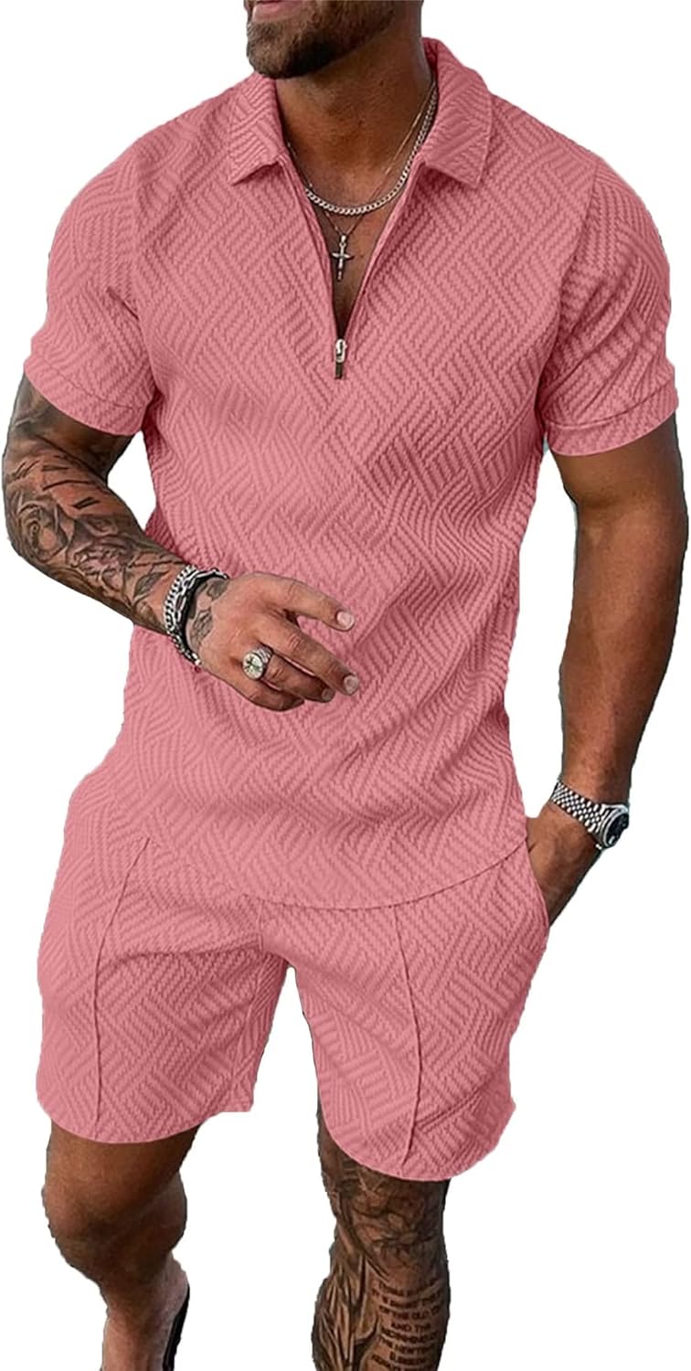 BIRW Men‘s Track Suits 2 Piece Summer Short Sets Outfits Fashion Polo Shirt Casual Short Sleeve and Shorts set BIRW Men‘s Track Suits 2 Piece Summer Short Sets Outfits Fashion Polo Shirt Casual Short Sleeve and Shorts set