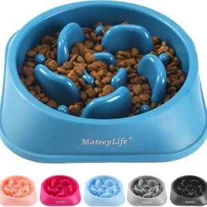 MateeyLife Slow Feeder Dog Bowls, Anti-Choking Puzzle...