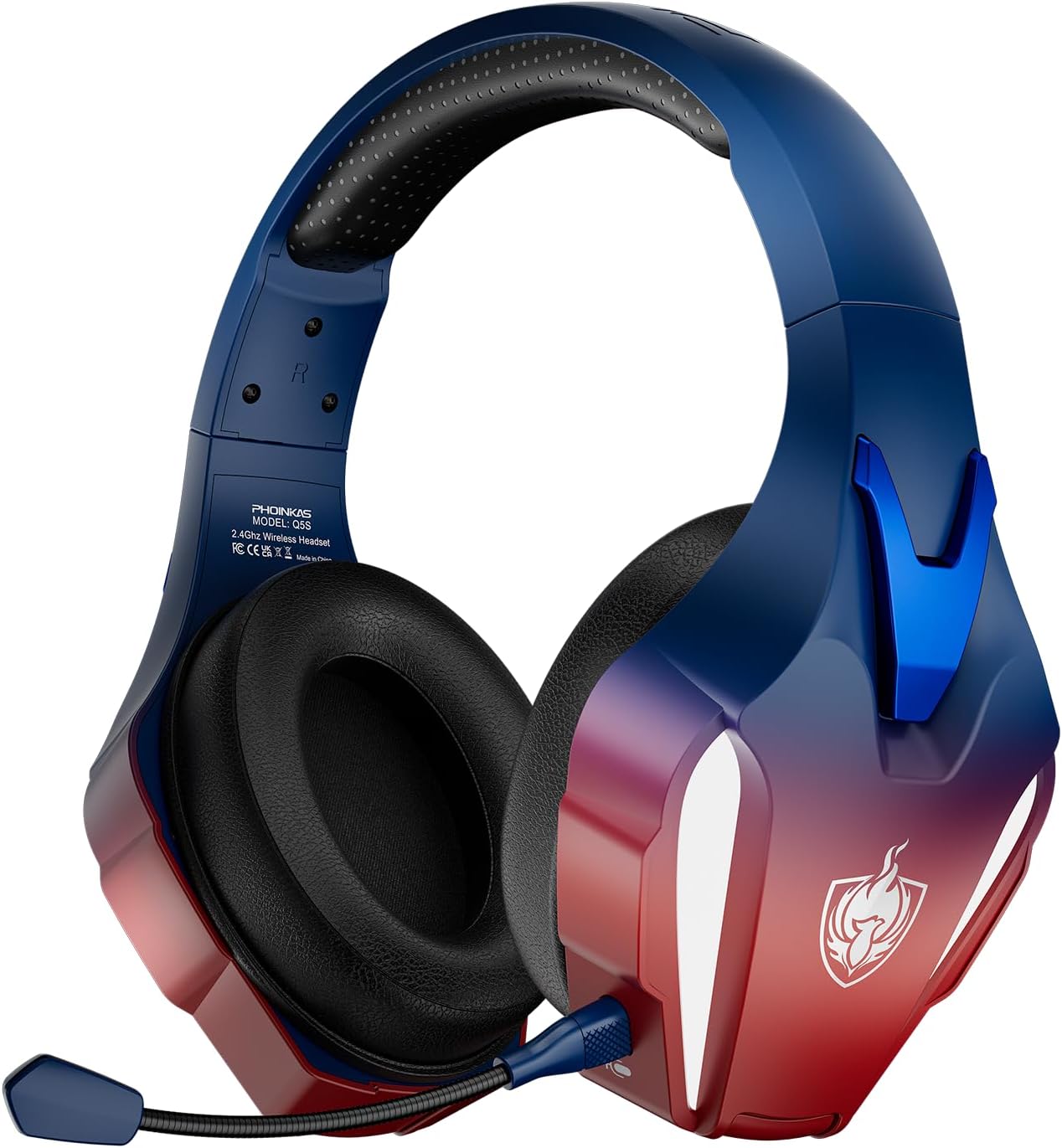 PHOINIKAS Wireless Gaming Headset for PS4 PS5 PC Switch, Wireless Gaming Over Ear Headphones with Detachable Noise Canceling Mic, 7.1 Stereo Sound, Only 3.5mm Wired Mode for XboxSeires -Dazzle Blue PHOINIKAS Wireless Gaming Headset for PS4 PS5 PC Switch, Wireless Gaming Over Ear Headphones with Detachable Noise Canceling Mic, 7.1 Stereo Sound, Only 3.5mm Wired Mode for XboxSeires -Dazzle Blue