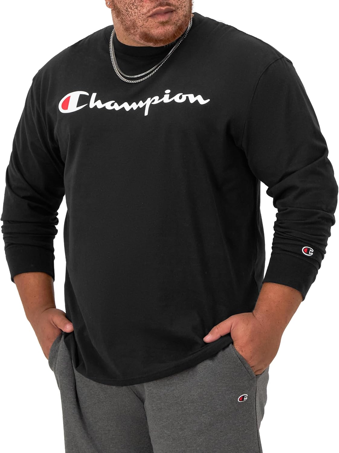 Champion Men’s Classic Long Sleeve Soft, Comfortable T-Shirt (Regular or Big & Tall) Champion Men’s Classic Long Sleeve Soft, Comfortable T-Shirt (Regular or Big & Tall)