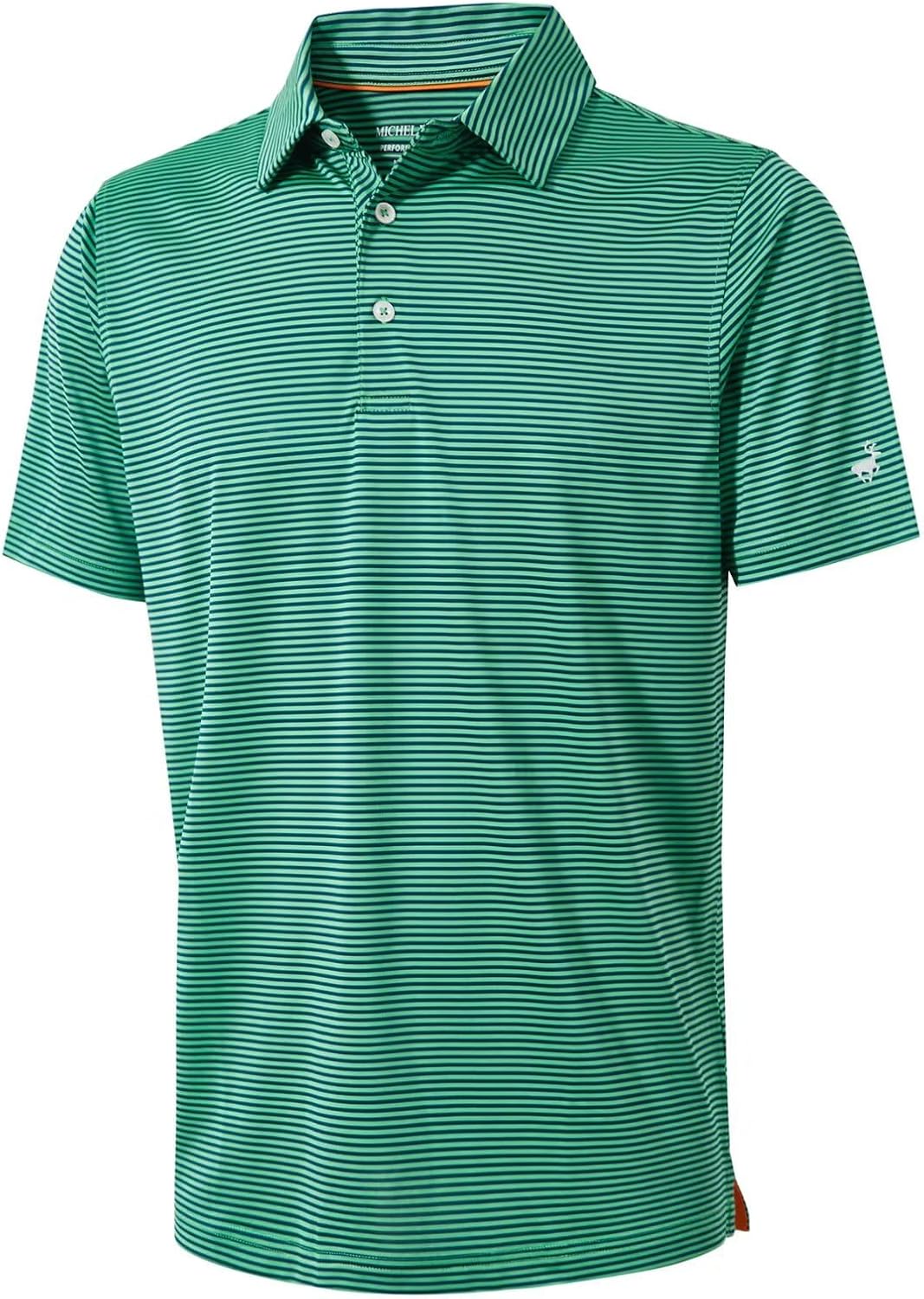 Mens Golf Shirt Moisture Wicking Dry Fit Performance Sport Short Sleeve Striped Golf Polo Shirts for Men Mens Golf Shirt Moisture Wicking Dry Fit Performance Sport Short Sleeve Striped Golf Polo Shirts for Men