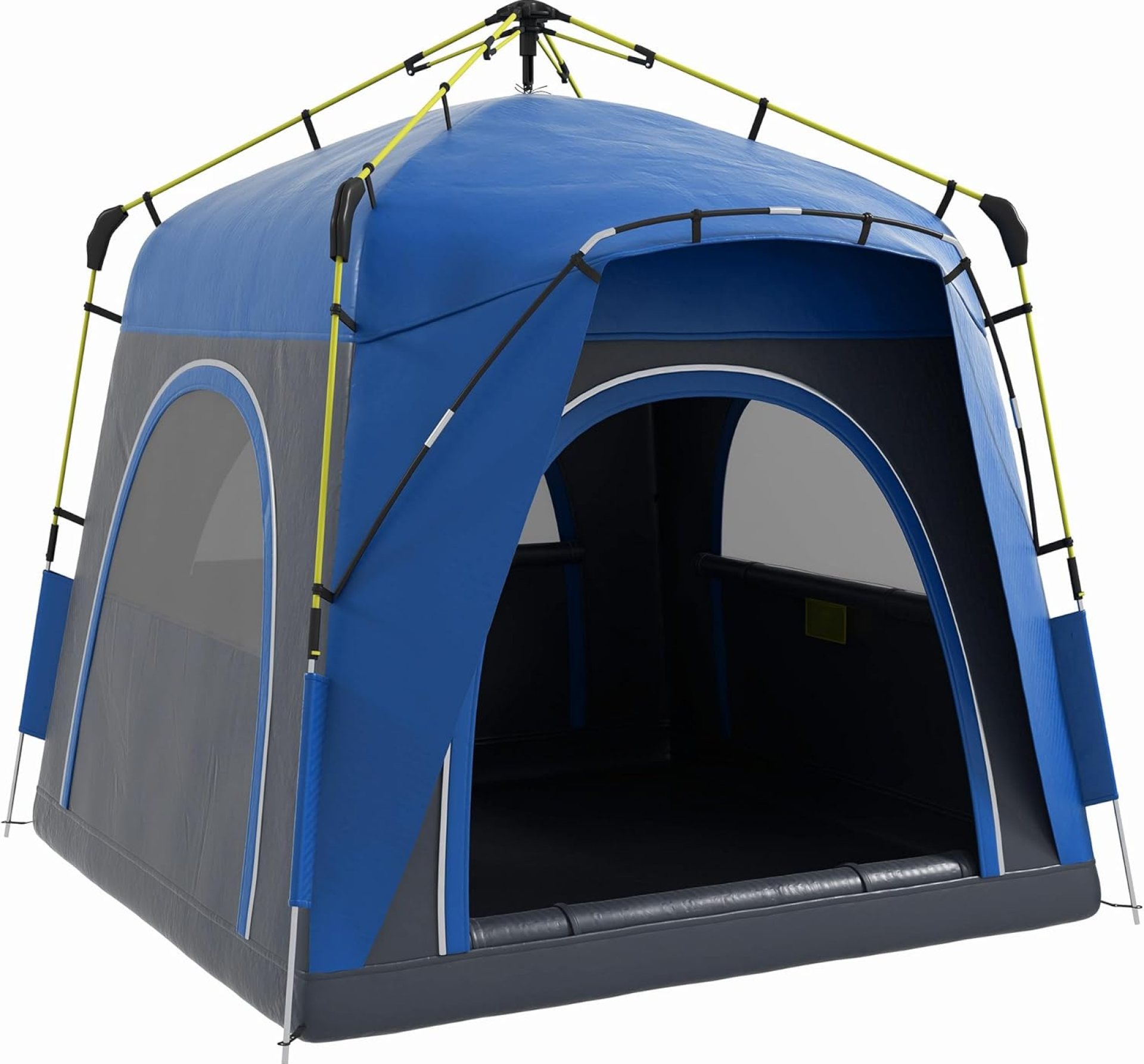 Outsunny Camping Tents 4 Person Pop Up Tent Quick Setup Automatic Hydraulic Family Travel Tent w/Windows, Doors Carry Bag Included Outsunny Camping Tents 4 Person Pop Up Tent Quick Setup Automatic Hydraulic Family Travel Tent w/Windows, Doors Carry Bag Included