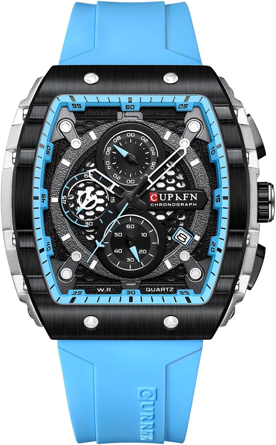 PASOY Luxury Chronograph Watches for Mens Rubber Strap Black Waterproof Date Analog Quartz Watch PASOY Luxury Chronograph Watches for Mens Rubber Strap Black Waterproof Date Analog Quartz Watch