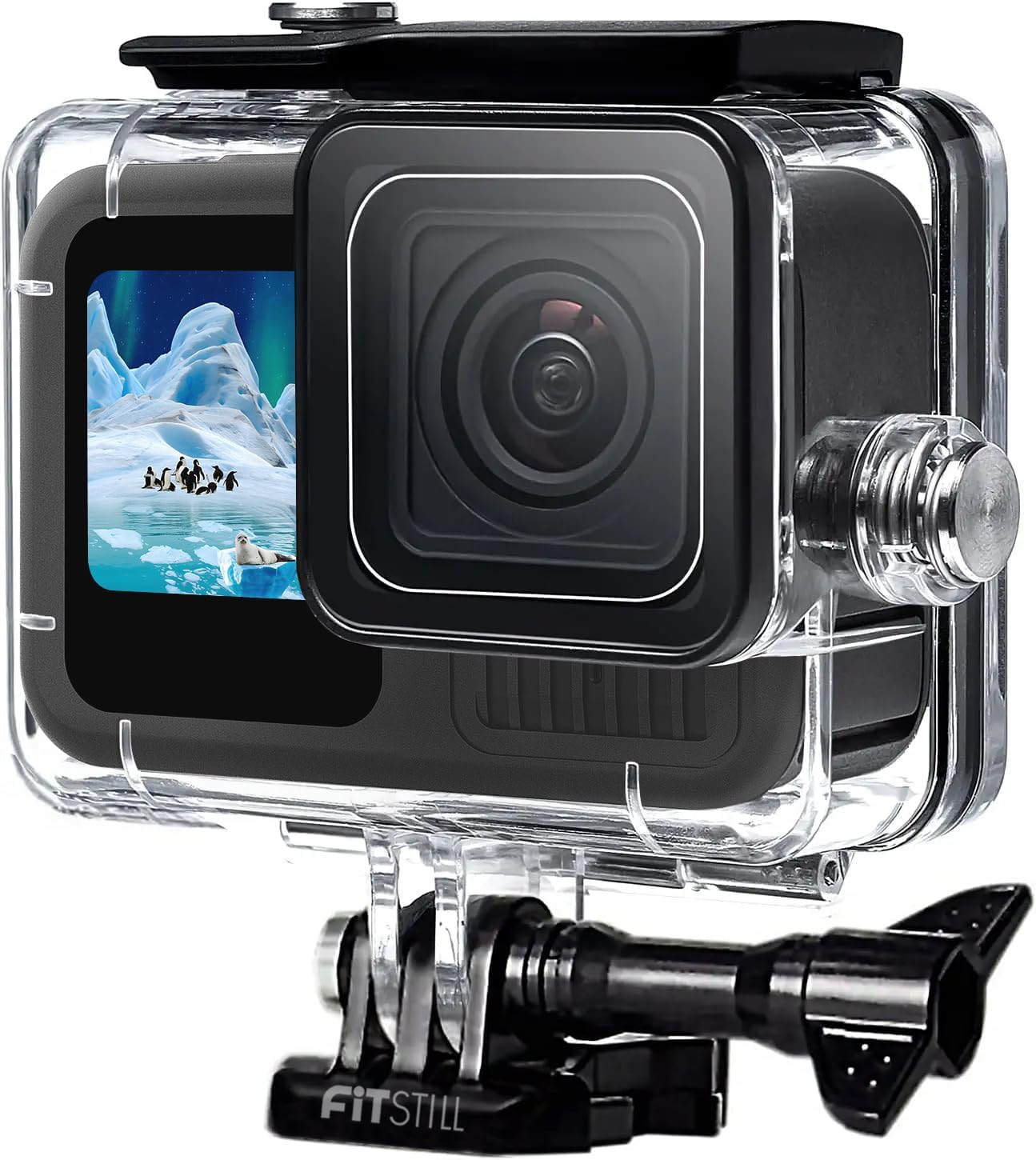 FitStill 196FT/60M Waterproof Case for Go Pro Hero 13/Hero12 Black/Hero11 Black/Hero10 Black/Hero9 Black,Protective Underwater Diving Housing with Accessories for Hero13/12/11/10/9 Black Action Camera FitStill 196FT/60M Waterproof Case for Go Pro Hero 13/Hero12 Black/Hero11 Black/Hero10 Black/Hero9 Black,Protective Underwater Diving Housing with Accessories for Hero13/12/11/10/9 Black Action Camera