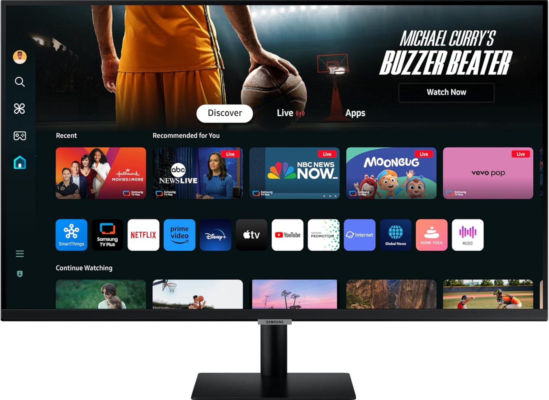 SAMSUNG 32-Inch M7 (M70D) Series 4K UHD Smart Monitor with Streaming TV, Speakers, HDR10, USB-C, Multiple Ports, Gaming Hub, SolarCell Remote, Vision Accessibility Tools, LS32DM702UNXGO, 2024, Black SAMSUNG 32-Inch M7 (M70D) Series 4K UHD Smart Monitor with Streaming TV, Speakers, HDR10, USB-C, Multiple Ports, Gaming Hub, SolarCell Remote, Vision Accessibility Tools, LS32DM702UNXGO, 2024, Black