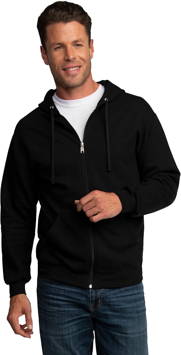 Fruit of the Loom Unisex Adult EverSoft Fleece Full Zip Hoodie Sweatshirt Fruit of the Loom Unisex Adult EverSoft Fleece Full Zip Hoodie Sweatshirt