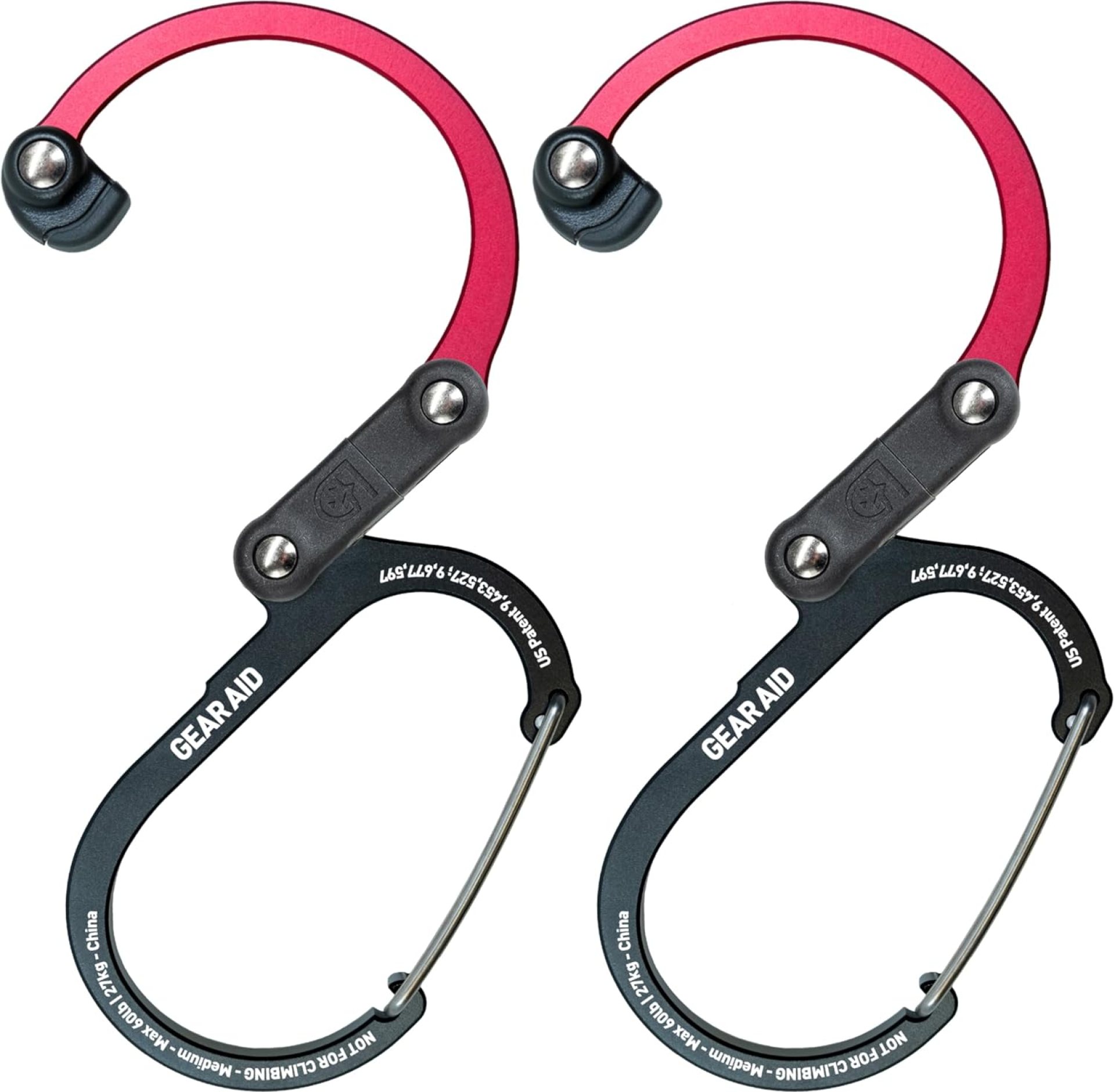 GEAR AID HEROCLIP 360° Swivel Carabiner Gear Clip and Hook (Medium) for Camping, Backpack, Suitcases and Garage Organization GEAR AID HEROCLIP 360° Swivel Carabiner Gear Clip and Hook (Medium) for Camping, Backpack, Suitcases and Garage Organization