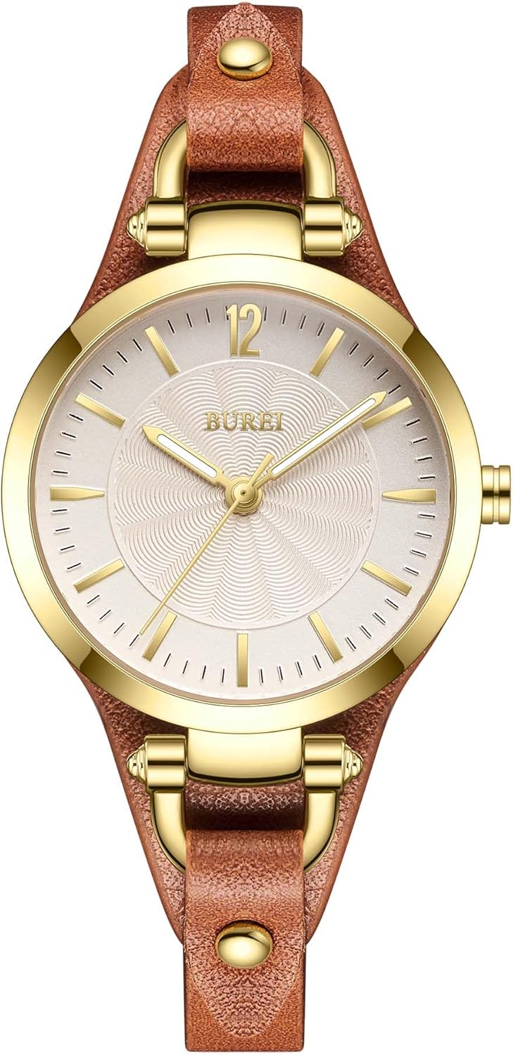 BUREI Women Watches Simple Leather Strap Watch Luxury Quartz Watches Small Thin Ladies Watch Bracelet Band Wristwatch Relogio Feminino (Brown and Black) BUREI Women Watches Simple Leather Strap Watch Luxury Quartz Watches Small Thin Ladies Watch Bracelet Band Wristwatch Relogio Feminino (Brown and Black)