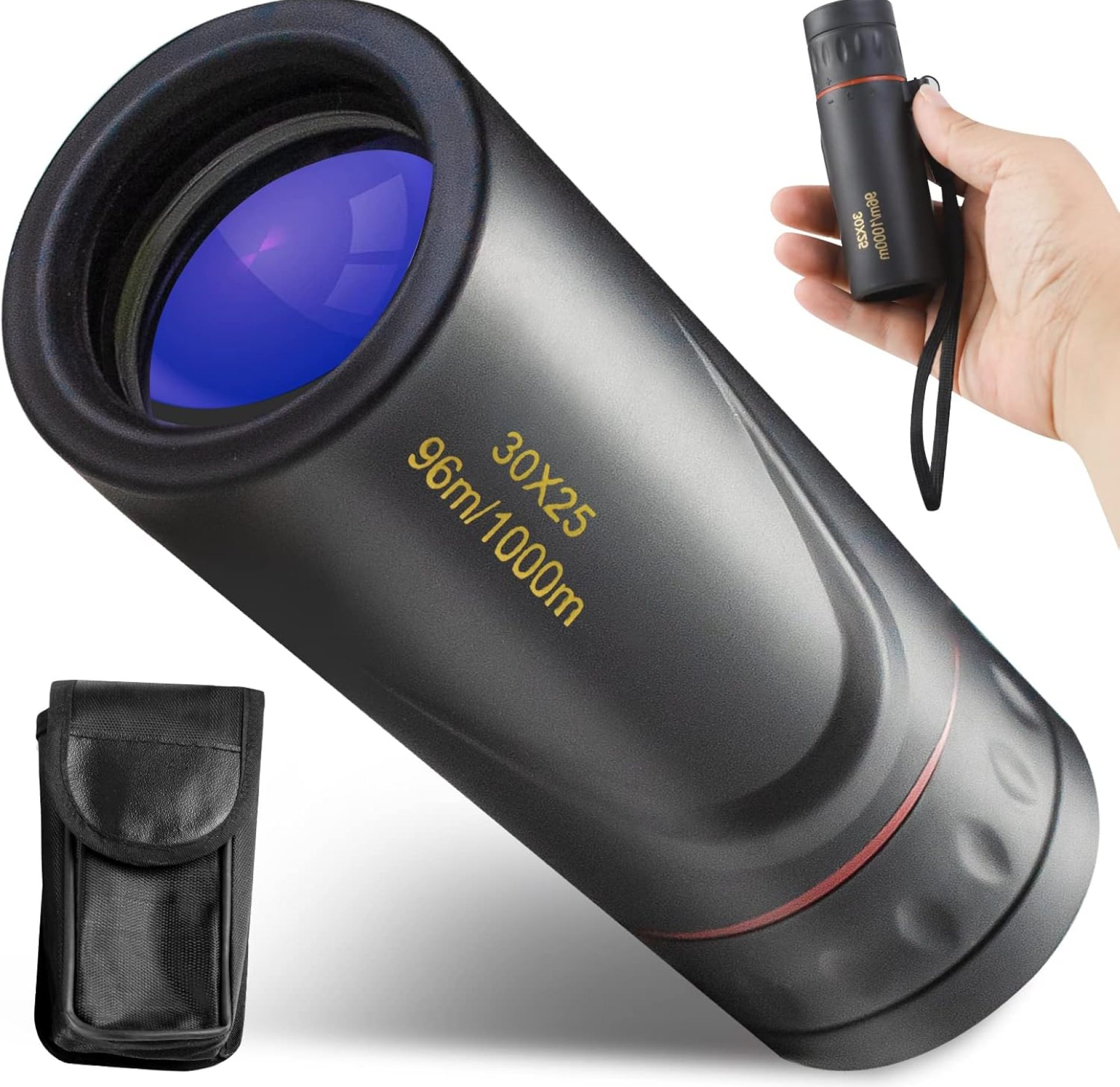 Mini Monocular Telescope, Upgrade 30 x 25 HD Monoculars for Adults High Powered, Be Used for Stargazing, Hunting, Black Mini Monocular Telescope, Upgrade 30 x 25 HD Monoculars for Adults High Powered, Be Used for Stargazing, Hunting, Black
