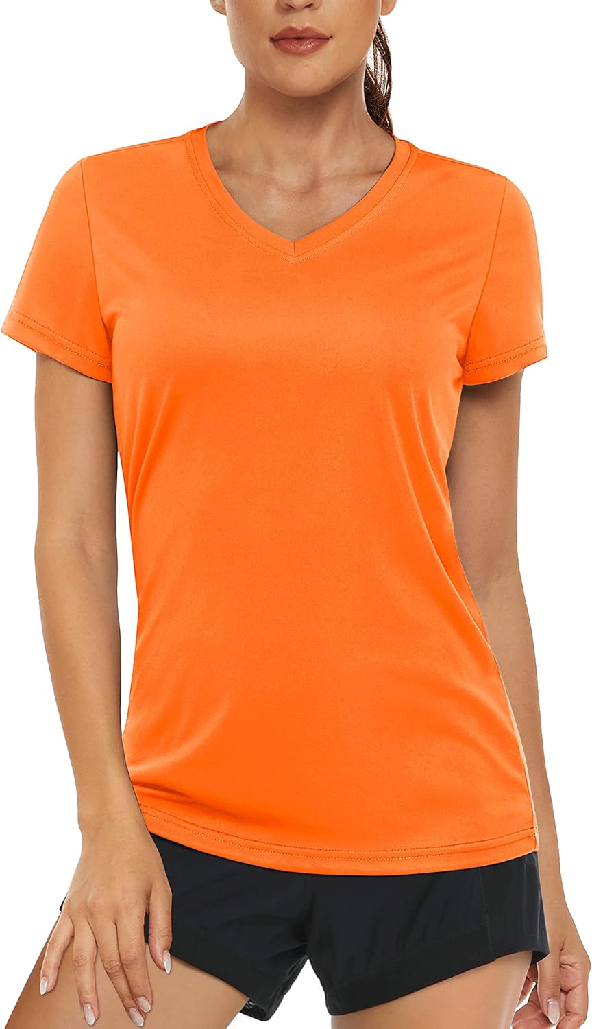 MAGCOMSEN Women’s T Shirts V-Neck Short Sleeve UPF 50+ Sun Protection Performance Quick Dry Athletic Shirts Tee Tops MAGCOMSEN Women’s T Shirts V-Neck Short Sleeve UPF 50+ Sun Protection Performance Quick Dry Athletic Shirts Tee Tops