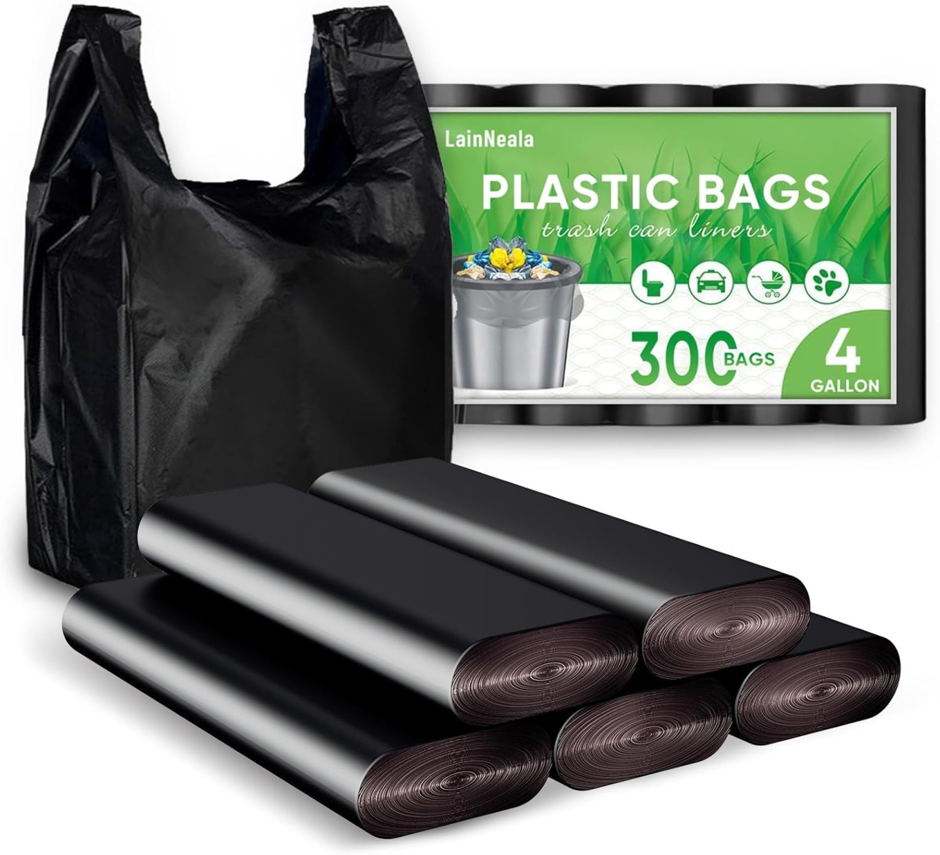 Black Plastic Bags (11.5’x 6.5″ x 21′)(300Pack) with Handles – Shopping & Grocery Bags for Small Business & Restaurants in Bulk Black Plastic Bags (11.5’x 6.5″ x 21′)(300Pack) with Handles – Shopping & Grocery Bags for Small Business & Restaurants in Bulk