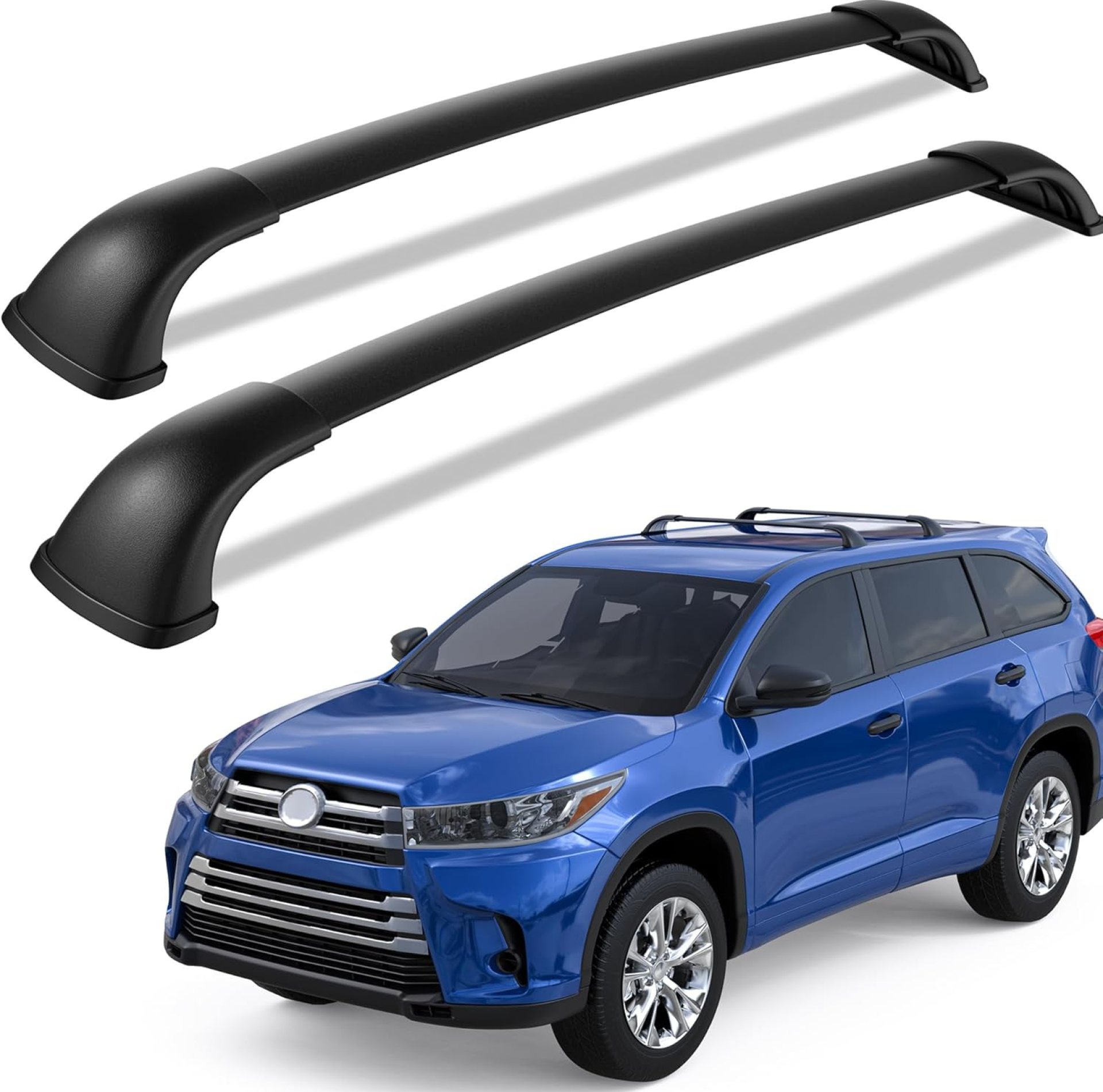 165lbs Aluminum Roof Rack Cross Bars Compatible for 2014-2019 Toyota Highlander XLE/Limited Models Rooftop Luggage Carrier Rack for Bike Canoe Kayak Cargo Box 165lbs Aluminum Roof Rack Cross Bars Compatible for 2014-2019 Toyota Highlander XLE/Limited Models Rooftop Luggage Carrier Rack for Bike Canoe Kayak Cargo Box
