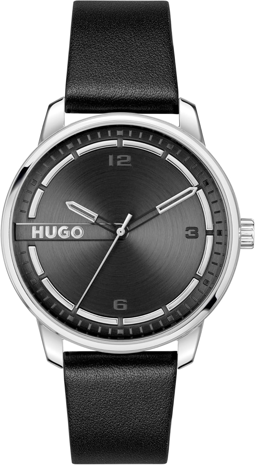 HUGO #Stamp Men’s 3H Quartz Watch, Stainless Steel, Water Resistant Up to 3ATM/30 Meters – Classic and Modern Minimalist Timepiece – Gift for Him, 42mm HUGO #Stamp Men’s 3H Quartz Watch, Stainless Steel, Water Resistant Up to 3ATM/30 Meters – Classic and Modern Minimalist Timepiece – Gift for Him, 42mm