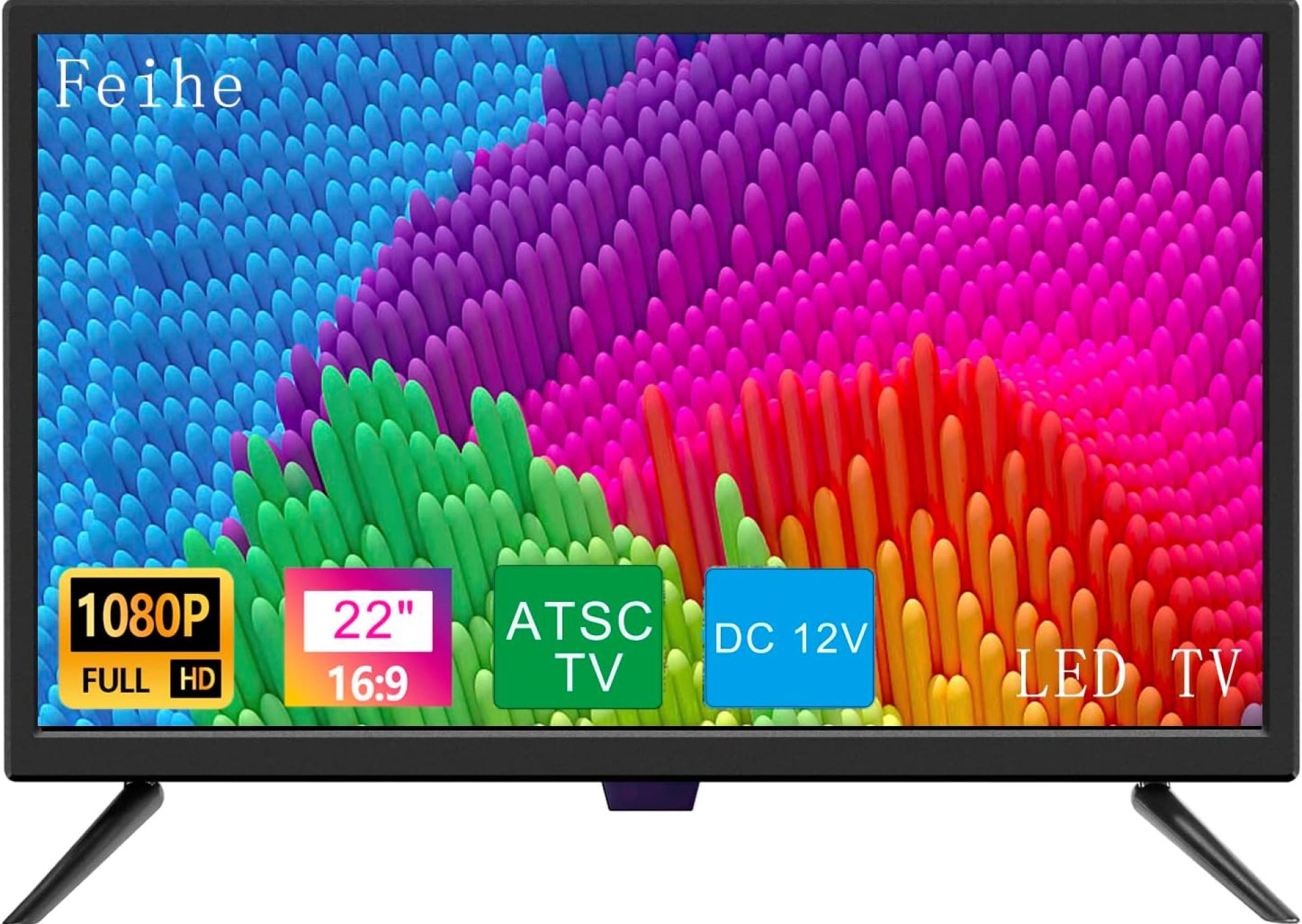 22 Inch TV, FHD LED Flat Screen TV 1080p IPS Display w/Digital Dual Tuners ATSC/HDMI/VGA/AV/USB, 12 Volt RV TV Suitable for Kitchen/RV/Caravan and Boat(2022 Model) 22 Inch TV, FHD LED Flat Screen TV 1080p IPS Display w/Digital Dual Tuners ATSC/HDMI/VGA/AV/USB, 12 Volt RV TV Suitable for Kitchen/RV/Caravan and Boat(2022 Model)