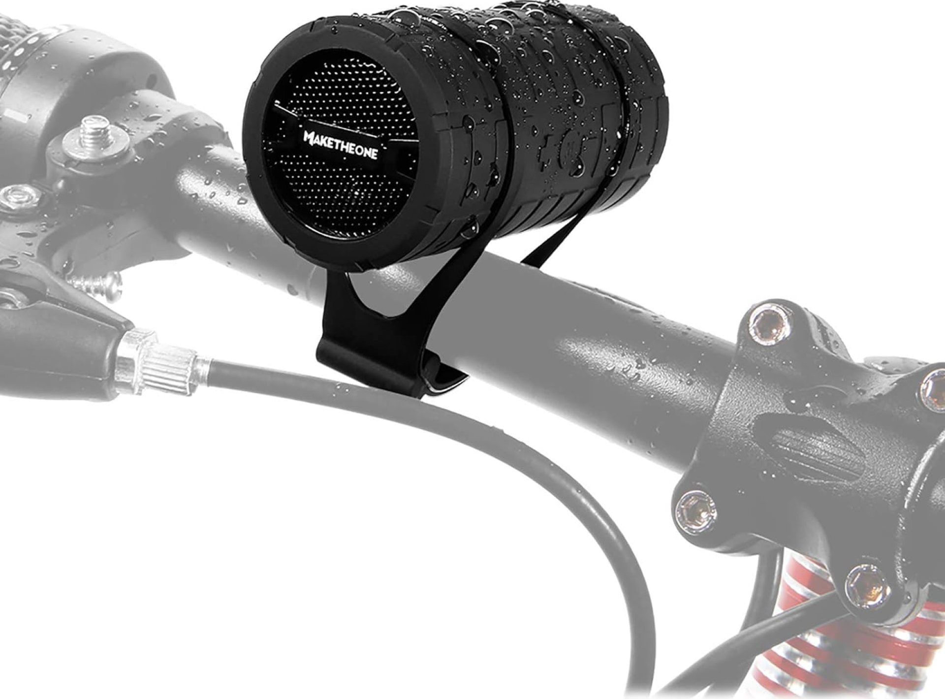 Bluetooth Wireless Speaker, MakeTheOne Portable Waterproof and Wearable Outdoor Speaker with 3.5mm Aux MicroSD Input HiFi Bass for Mountain Bike Bicycle Electric Scooter (Black) Bluetooth Wireless Speaker, MakeTheOne Portable Waterproof and Wearable Outdoor Speaker with 3.5mm Aux MicroSD Input HiFi Bass for Mountain Bike Bicycle Electric Scooter (Black)