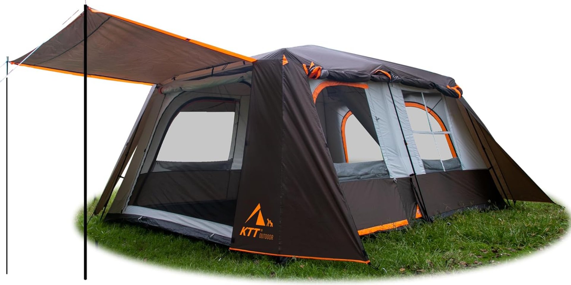 KTT Extra Large Tent 10-12-14 Person(A),Family Cabin Tents,2 Rooms,3 Doors and 3 Windows with Mesh,Straight Wall,Waterproof,Double Layer,Big Tent for Outdoor,Picnic,Camping,Family Gathering KTT Extra Large Tent 10-12-14 Person(A),Family Cabin Tents,2 Rooms,3 Doors and 3 Windows with Mesh,Straight Wall,Waterproof,Double Layer,Big Tent for Outdoor,Picnic,Camping,Family Gathering