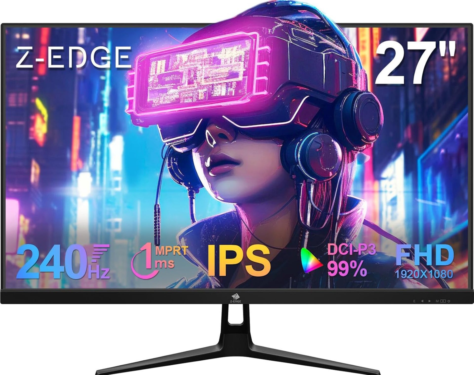 Z-Edge 27-inch Gaming Monitor 1920×1080 IPS 240Hz Gaming Monitor 1ms Frameless LED, UG27PJ AMD Freesync Premium Display Port HDMI Z-Edge 27-inch Gaming Monitor 1920×1080 IPS 240Hz Gaming Monitor 1ms Frameless LED, UG27PJ AMD Freesync Premium Display Port HDMI