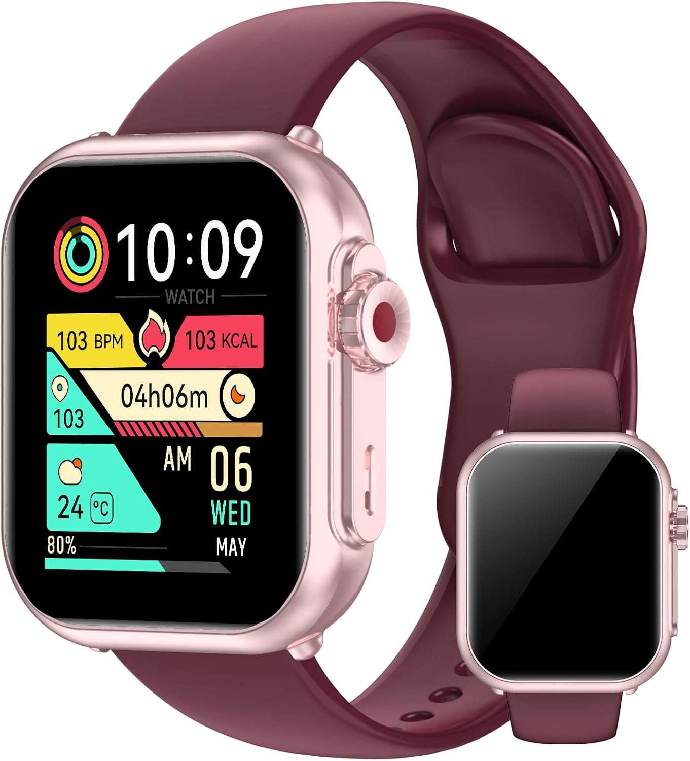 Smart Watch for Men Women with Bluetooth Call, Smart Tracker 1.83″ HD K62 (Red) Smart Watch for Men Women with Bluetooth Call, Smart Tracker 1.83″ HD K62 (Red)