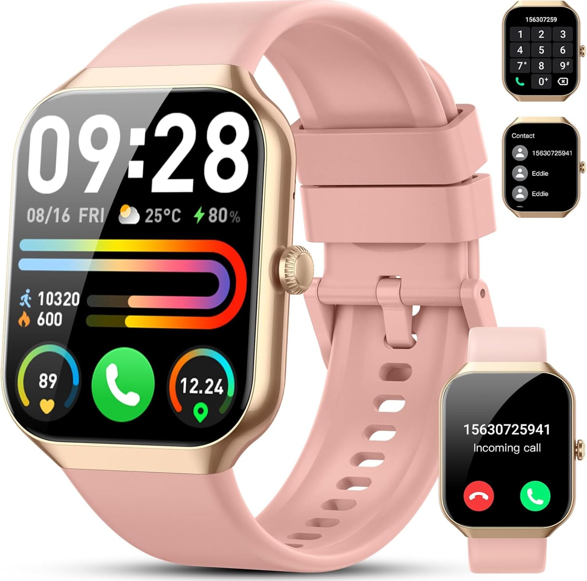 Smart Watch(Answer/Make Call), 2025 New Smartwatch for Men Women, 1.96″ HD Fitness Watch with 110+ Sport Modes, Heart Rate, Sleep Monitor, Pedometer, IP68 Waterproof Activity Tracker for Android iOS Smart Watch(Answer/Make Call), 2025 New Smartwatch for Men Women, 1.96″ HD Fitness Watch with 110+ Sport Modes, Heart Rate, Sleep Monitor, Pedometer, IP68 Waterproof Activity Tracker for Android iOS