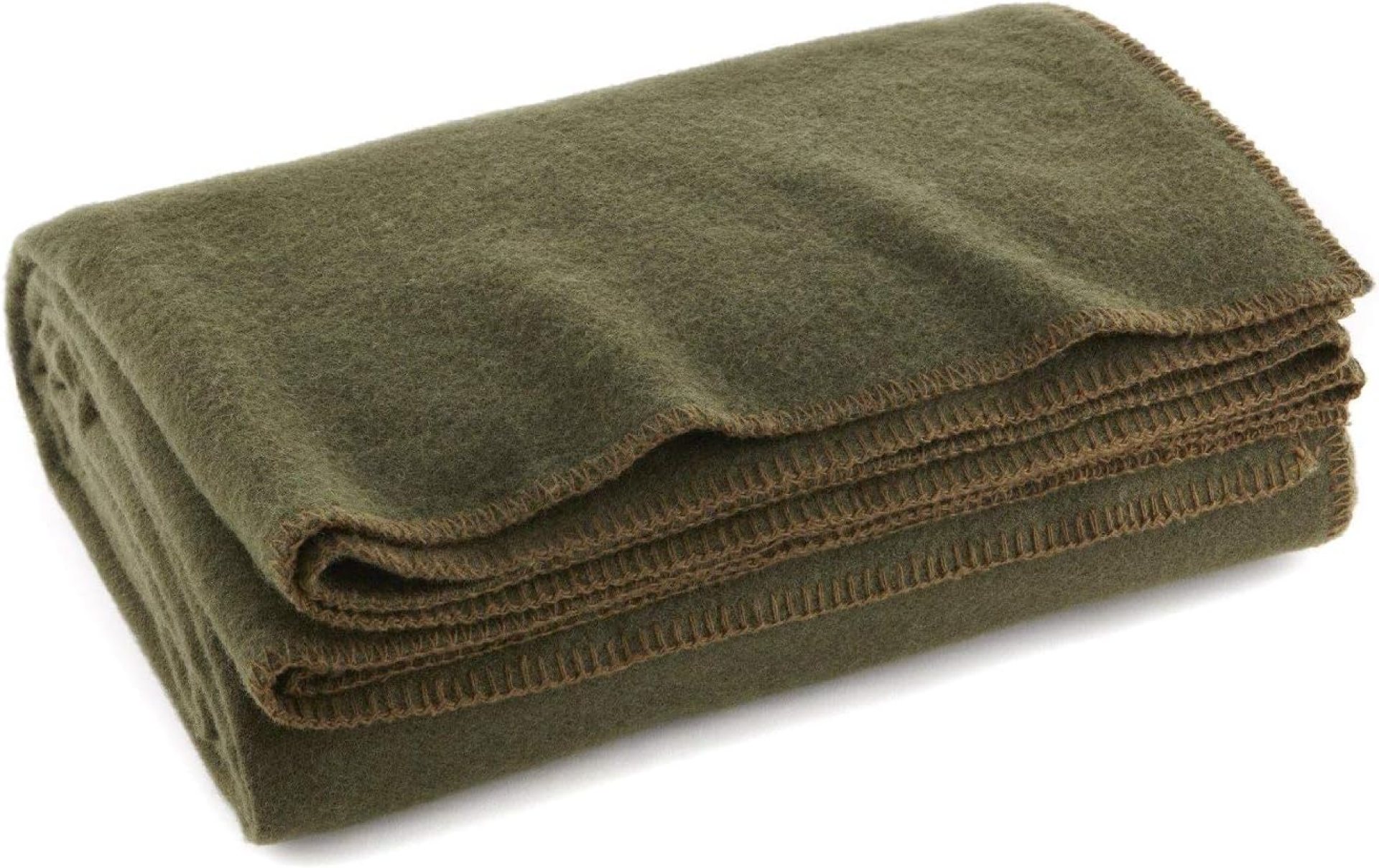 Olive Drab Green Warm Fire Retardant Blanket, 66″ x 90″ (80% Wool)-US Military Style Olive Drab Green Warm Fire Retardant Blanket, 66″ x 90″ (80% Wool)-US Military Style