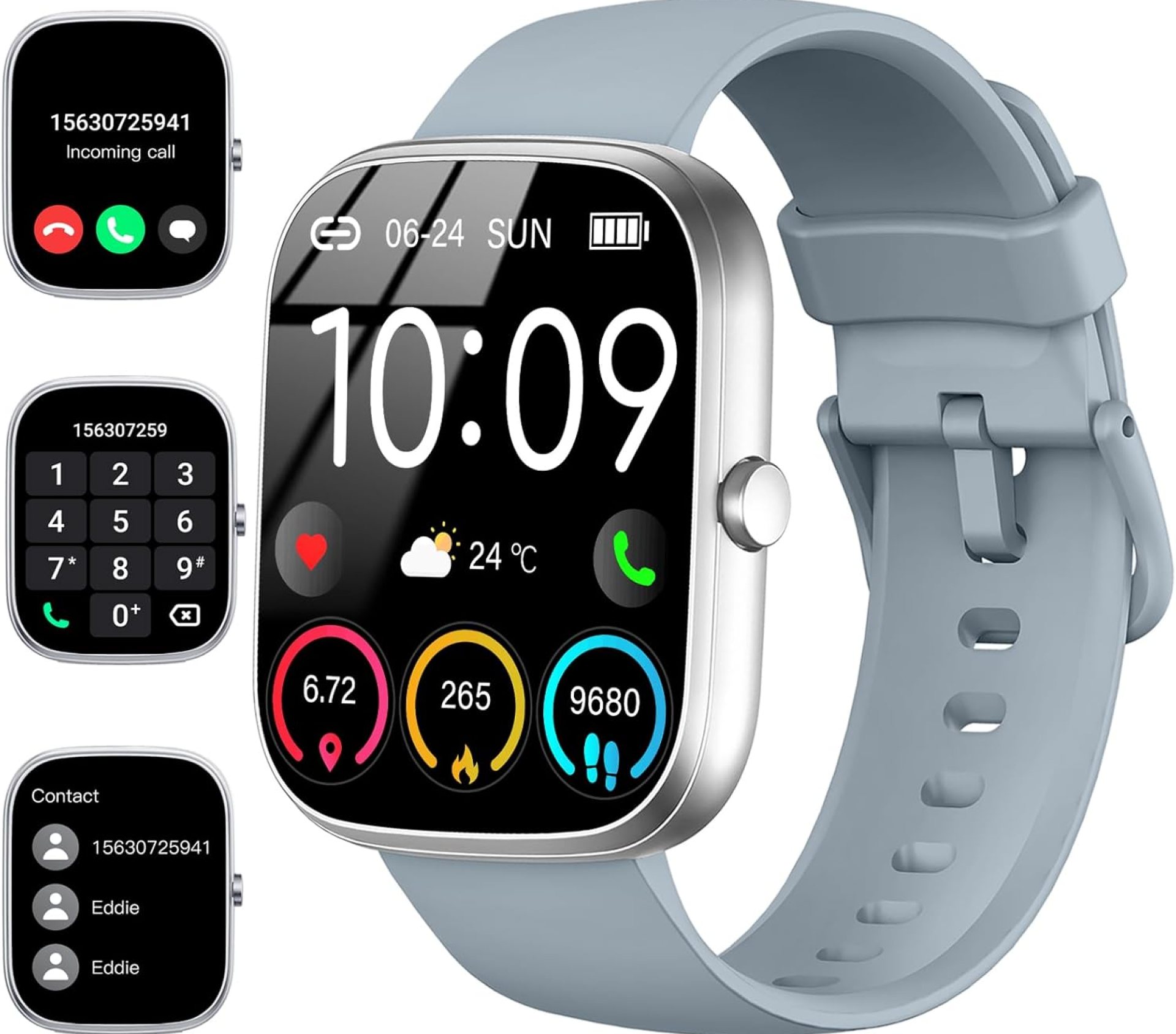 Smart Watch for Men Women (Answer/Make Call), 2024 HD 1.91″Smartwatch Fitness Activity Tracker, 110+ Sports IP68 Waterproof, Heart Rate/Sleep Monitor/Pedometer/Calories, Fitness Watch for Android iOS Smart Watch for Men Women (Answer/Make Call), 2024 HD 1.91″Smartwatch Fitness Activity Tracker, 110+ Sports IP68 Waterproof, Heart Rate/Sleep Monitor/Pedometer/Calories, Fitness Watch for Android iOS