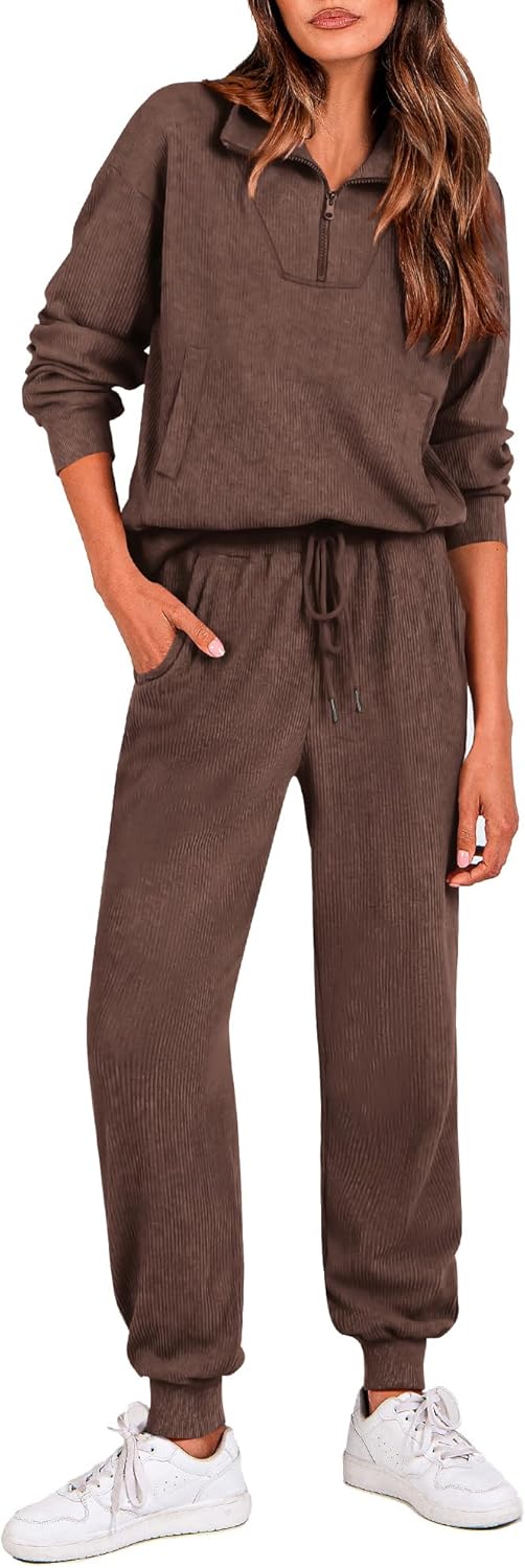 BTFBM Women’s 2 Piece Tracksuit Fall Outfits 2025 Long Sleeve Half Zip Sweatshirt Sweatpants Lounge Set Sweatsuits BTFBM Women’s 2 Piece Tracksuit Fall Outfits 2025 Long Sleeve Half Zip Sweatshirt Sweatpants Lounge Set Sweatsuits