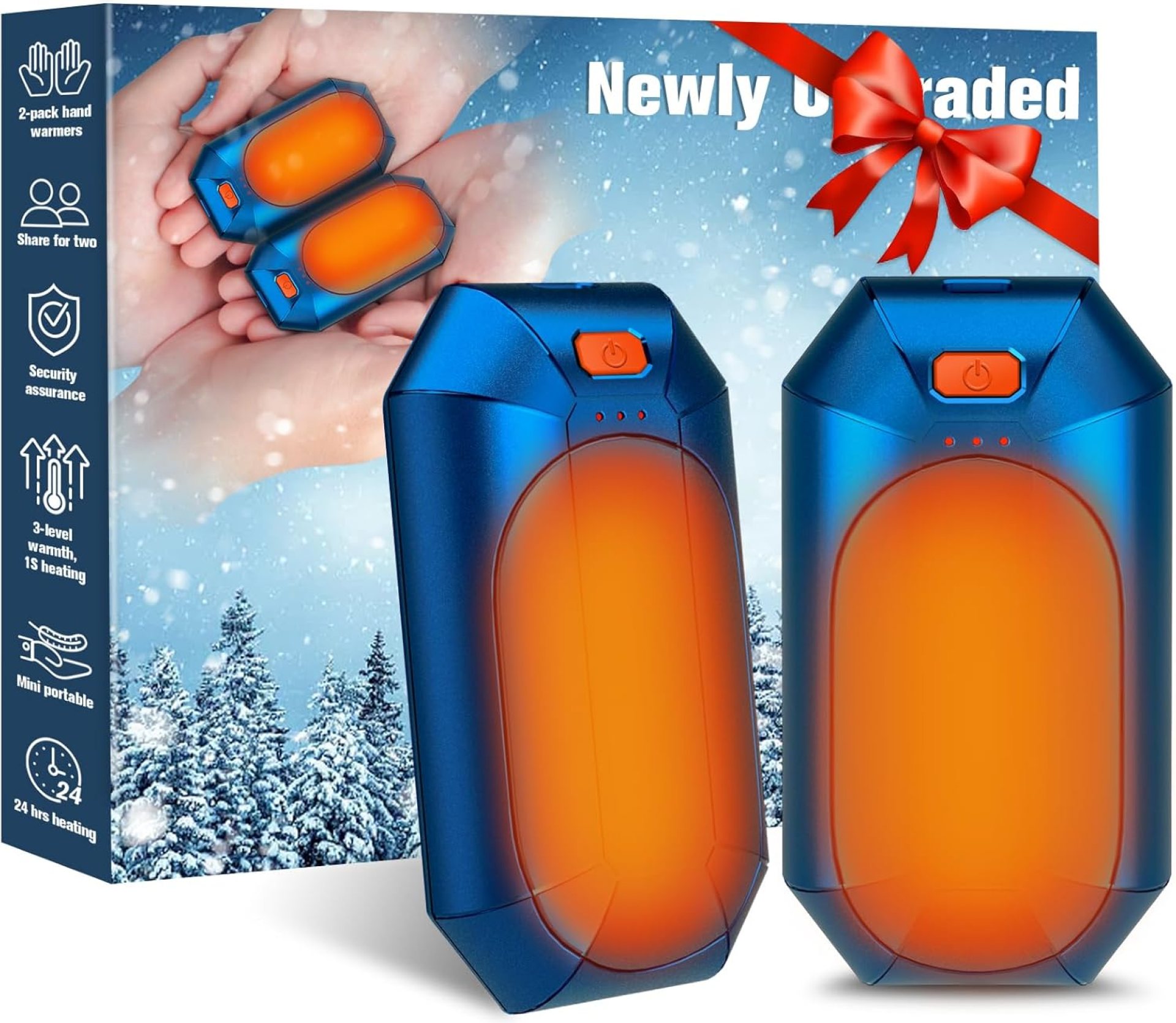 AI Hand Warmers Rechargeable 2 Pack, Portable Electric Rechargeable Hand Warmer, 20Hrs Long Heating Electric Hand Warmer, Gifts for Women, Men, Raynauds, Pain Relief,Camping,Golf,Outdoors,Indoor AI Hand Warmers Rechargeable 2 Pack, Portable Electric Rechargeable Hand Warmer, 20Hrs Long Heating Electric Hand Warmer, Gifts for Women, Men, Raynauds, Pain Relief,Camping,Golf,Outdoors,Indoor