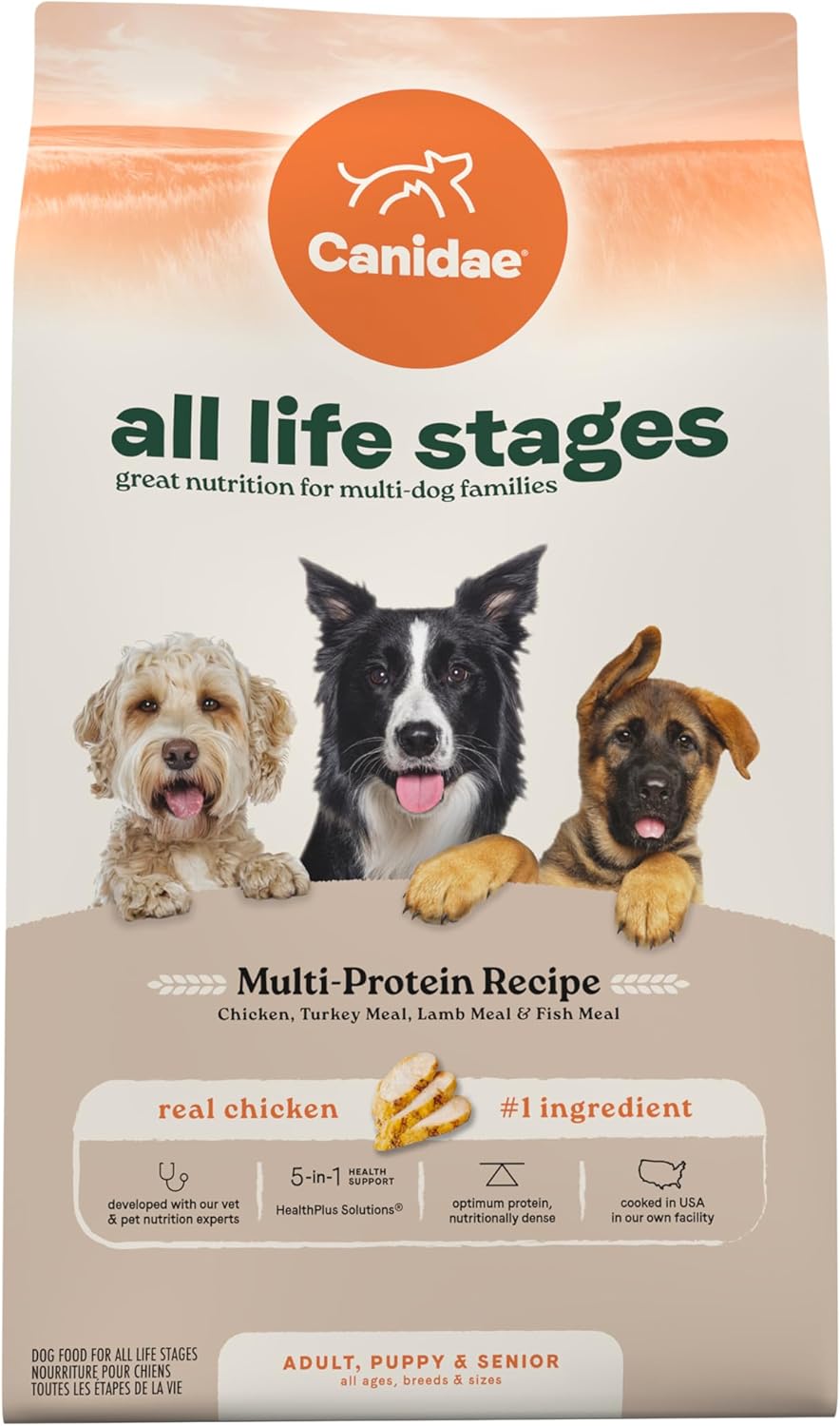 Canidae All Life Stages Multi-Protein Recipe with Chicken, Turkey, Lamb, and Fish – High Protein Premium Dry Dog Food for All Ages, Breeds, and Sizes– 40 lbs. Canidae All Life Stages Multi-Protein Recipe with Chicken, Turkey, Lamb, and Fish – High Protein Premium Dry Dog Food for All Ages, Breeds, and Sizes– 40 lbs.