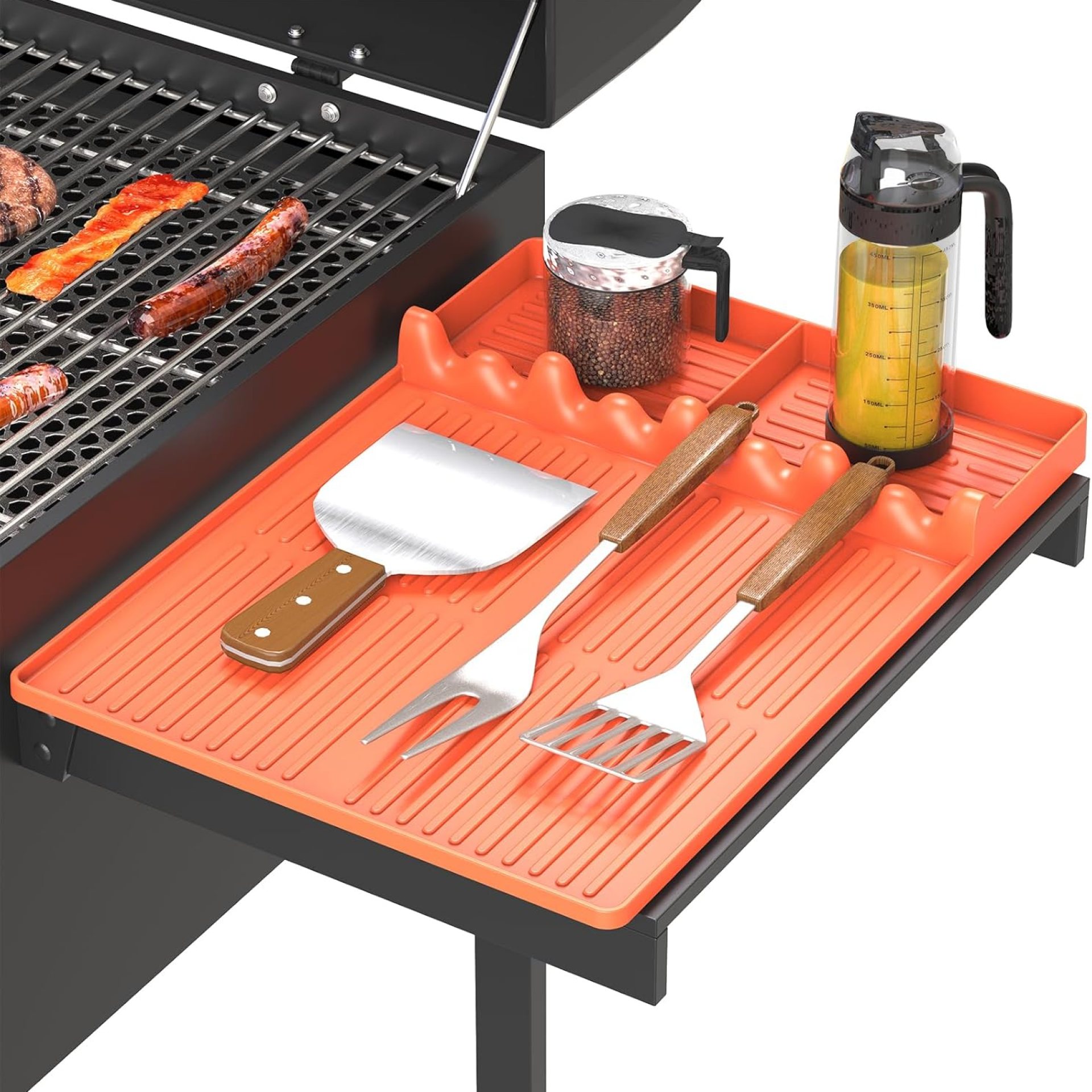 Griddle Mat Compatible with Blackstone, Silicone Grill Tools Mat with Drip Pad, Spatula Mat for Outdoor Grill, Side Shelf Mat Grill Pad (Orange) Griddle Mat Compatible with Blackstone, Silicone Grill Tools Mat with Drip Pad, Spatula Mat for Outdoor Grill, Side Shelf Mat Grill Pad (Orange)
