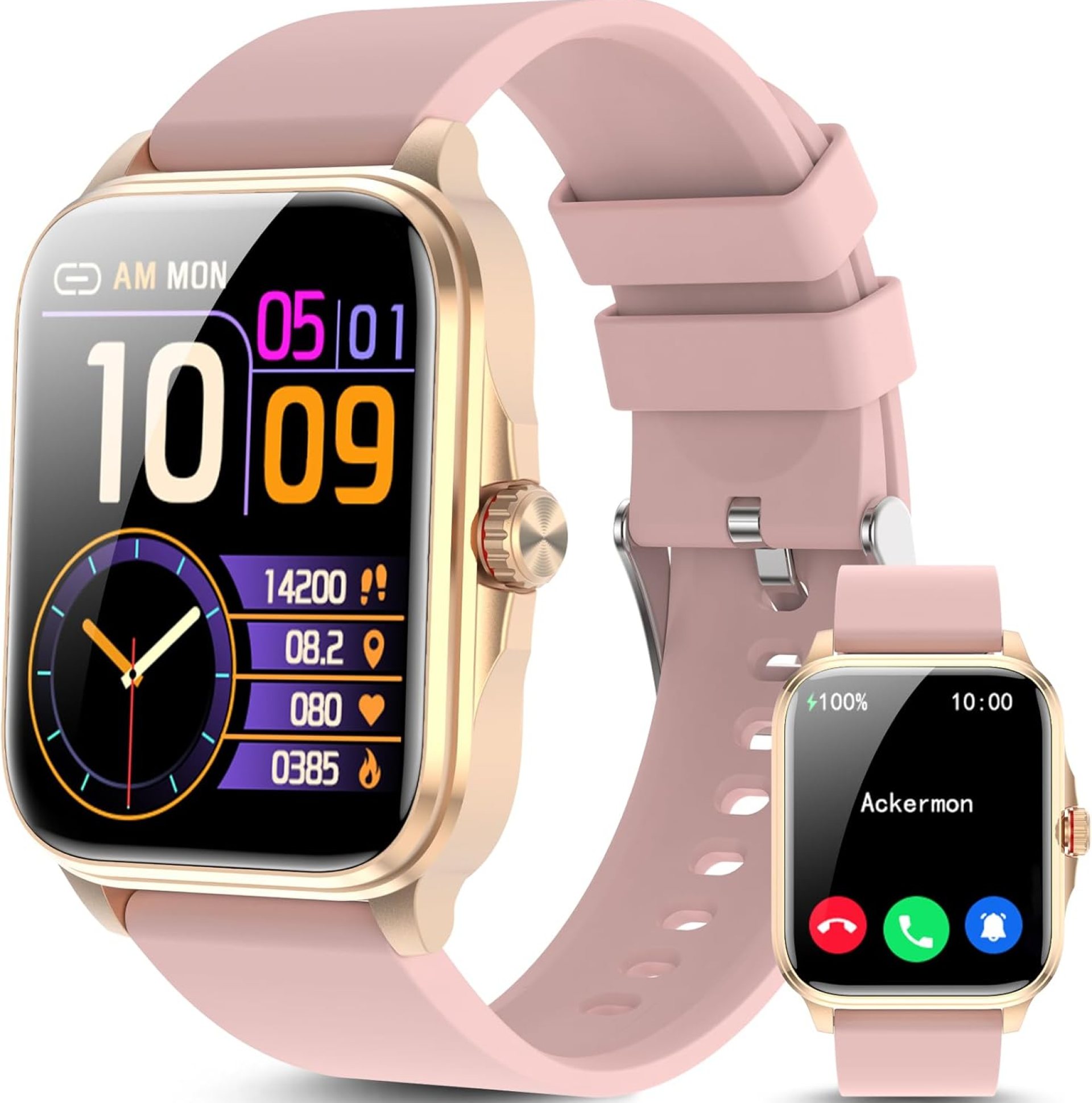 Smart Watches for Women Men (Answer/Make Calls) 1.91″ HD Screen Fitness Sleep Tracker Heart Rate Blood Oxygen Blood Pressure Monitor Smart Watch IP67 Waterproof Pink Smart Watches for Women Men (Answer/Make Calls) 1.91″ HD Screen Fitness Sleep Tracker Heart Rate Blood Oxygen Blood Pressure Monitor Smart Watch IP67 Waterproof Pink