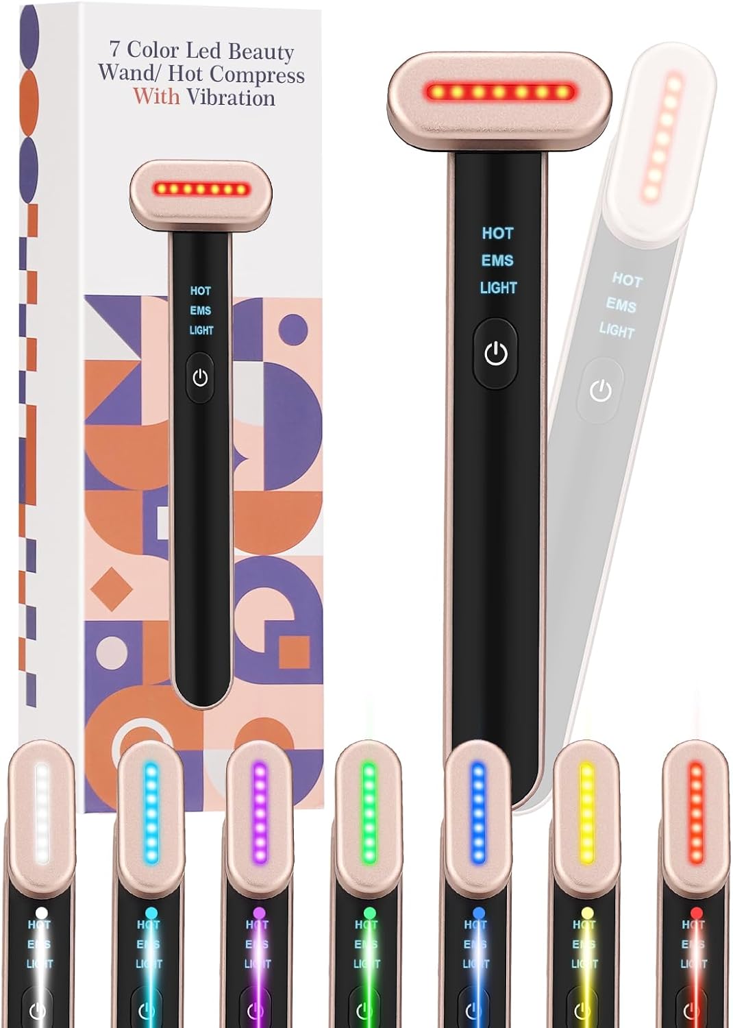 Acne Light Therapy Wand Red Light Therapy for Face Microcurrent Facial Device, True Beauty Glow Facial Massager Lymphatic Drainage Massager Face Acne Light Therapy Wand Red Light Therapy for Face Microcurrent Facial Device, True Beauty Glow Facial Massager Lymphatic Drainage Massager Face