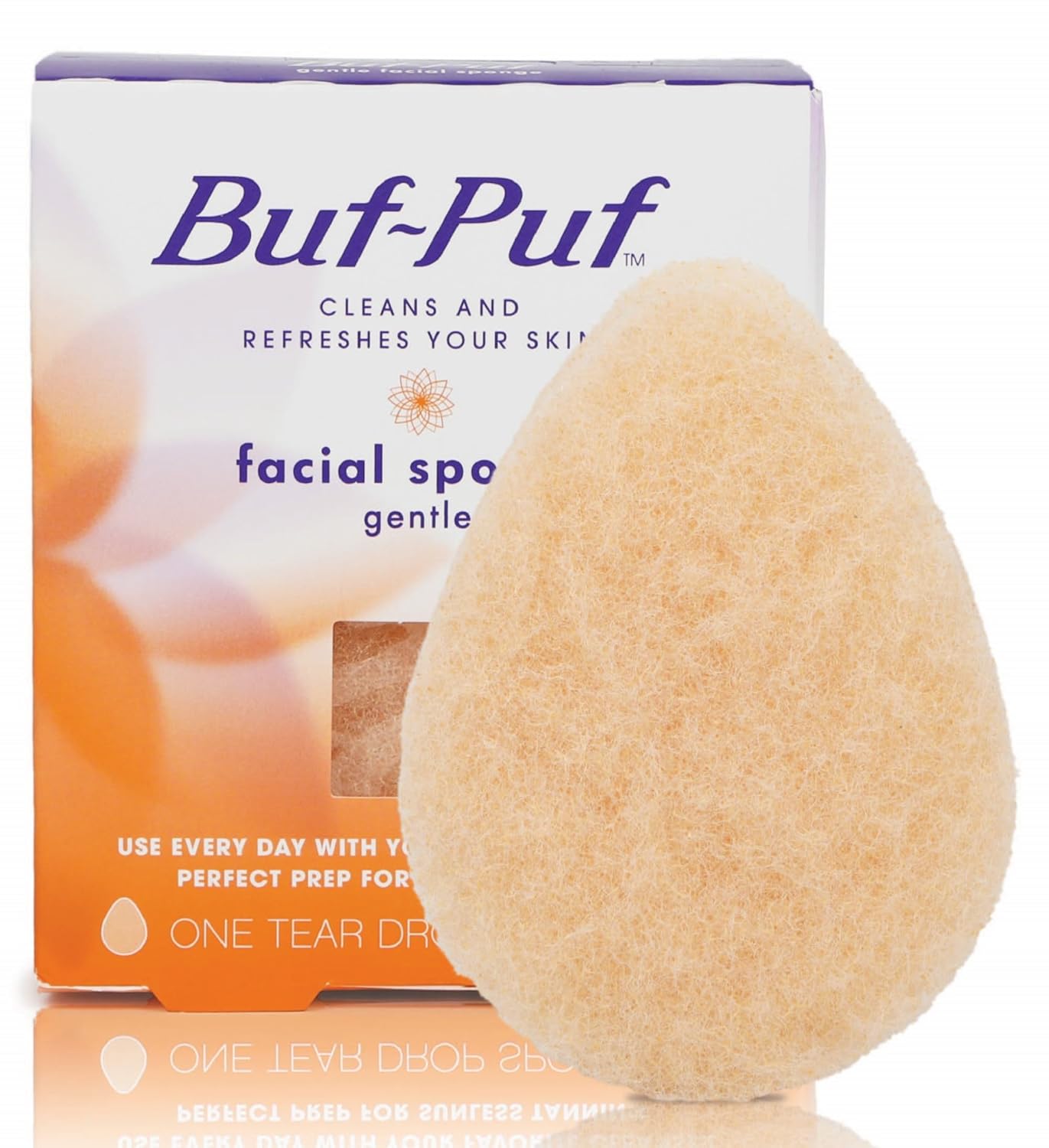 Buf-Puf Gentle Facial Sponge, Dermatologist Developed, Removes Deep Down Dirt & Makeup That Causes Breakouts and Blackheads, Reusable, Exfoliating, 1 Count Buf-Puf Gentle Facial Sponge, Dermatologist Developed, Removes Deep Down Dirt & Makeup That Causes Breakouts and Blackheads, Reusable, Exfoliating, 1 Count