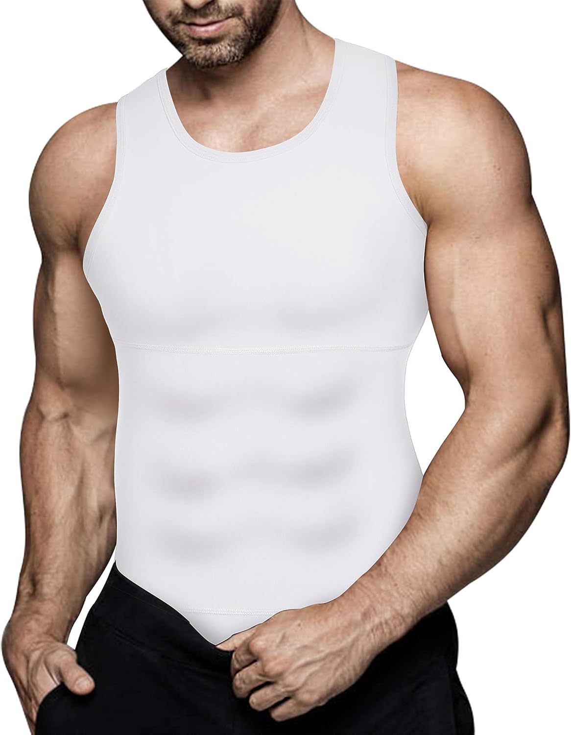 Mens Compression Shirt Slimming Body Shaper Vest Workout Tank Tops Abs Abdomen Undershirts Mens Compression Shirt Slimming Body Shaper Vest Workout Tank Tops Abs Abdomen Undershirts