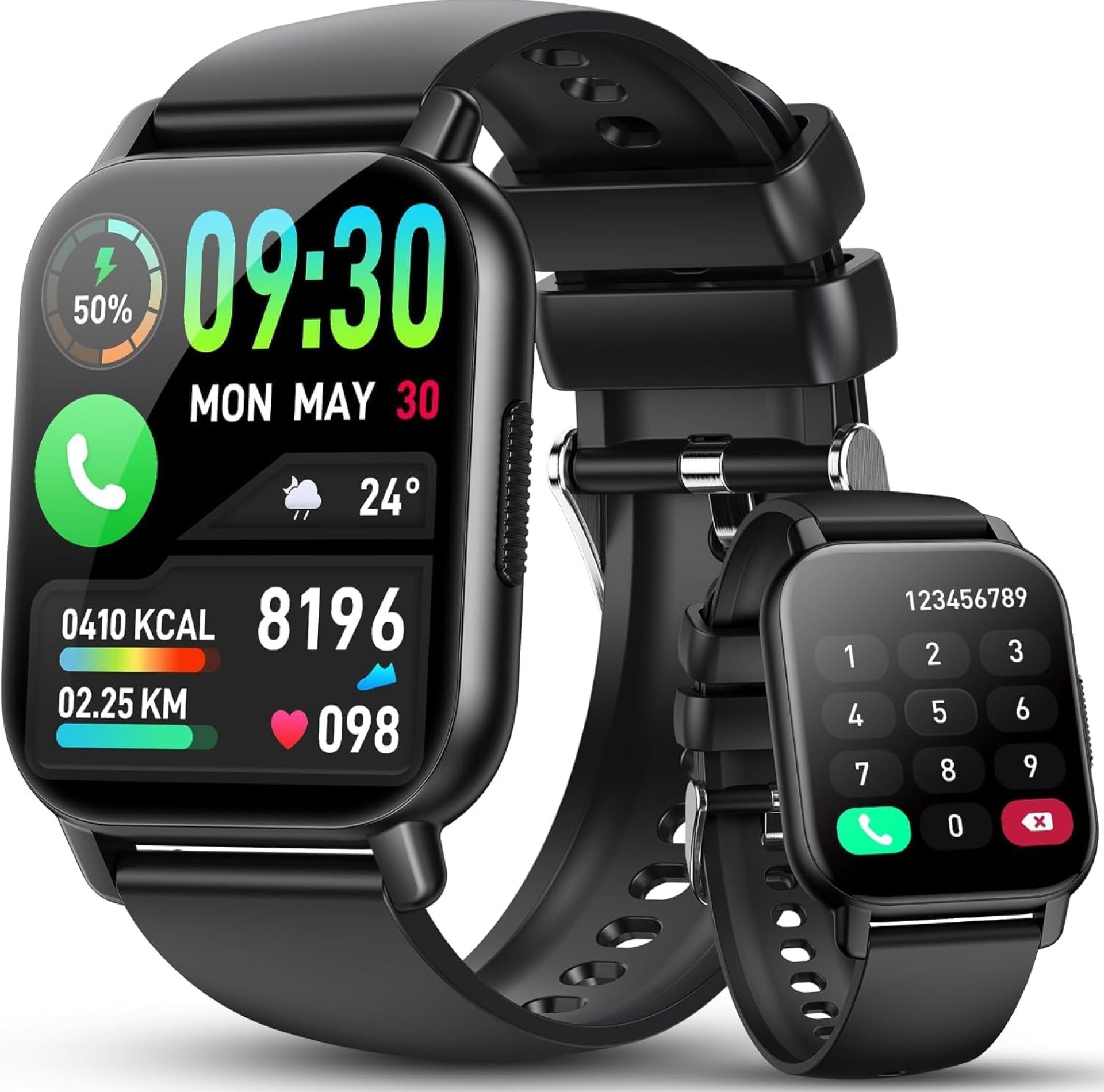 Smart Watch for Men Women with Bluetooth Call/Message Reminder, Fitness Watch 1.85″ Touch Screen, Watch Heart Rate/Sleep/Spo2/Calories/Steps Monitor, 112+ Sport Mode, Activity Tracker for Android/iOS Smart Watch for Men Women with Bluetooth Call/Message Reminder, Fitness Watch 1.85″ Touch Screen, Watch Heart Rate/Sleep/Spo2/Calories/Steps Monitor, 112+ Sport Mode, Activity Tracker for Android/iOS