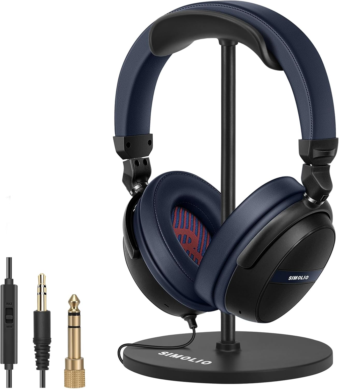 SIMOLIO Long Cord Headphones for TV & PC with Headset Stand, Volume Control & Mic, 23.9ft / 7M Extra-Long Cord with Clip, 3.5mm AUX Audio with 6.35mm Adapter, Over Ear Headphones Wired, SM-906TVB SIMOLIO Long Cord Headphones for TV & PC with Headset Stand, Volume Control & Mic, 23.9ft / 7M Extra-Long Cord with Clip, 3.5mm AUX Audio with 6.35mm Adapter, Over Ear Headphones Wired, SM-906TVB