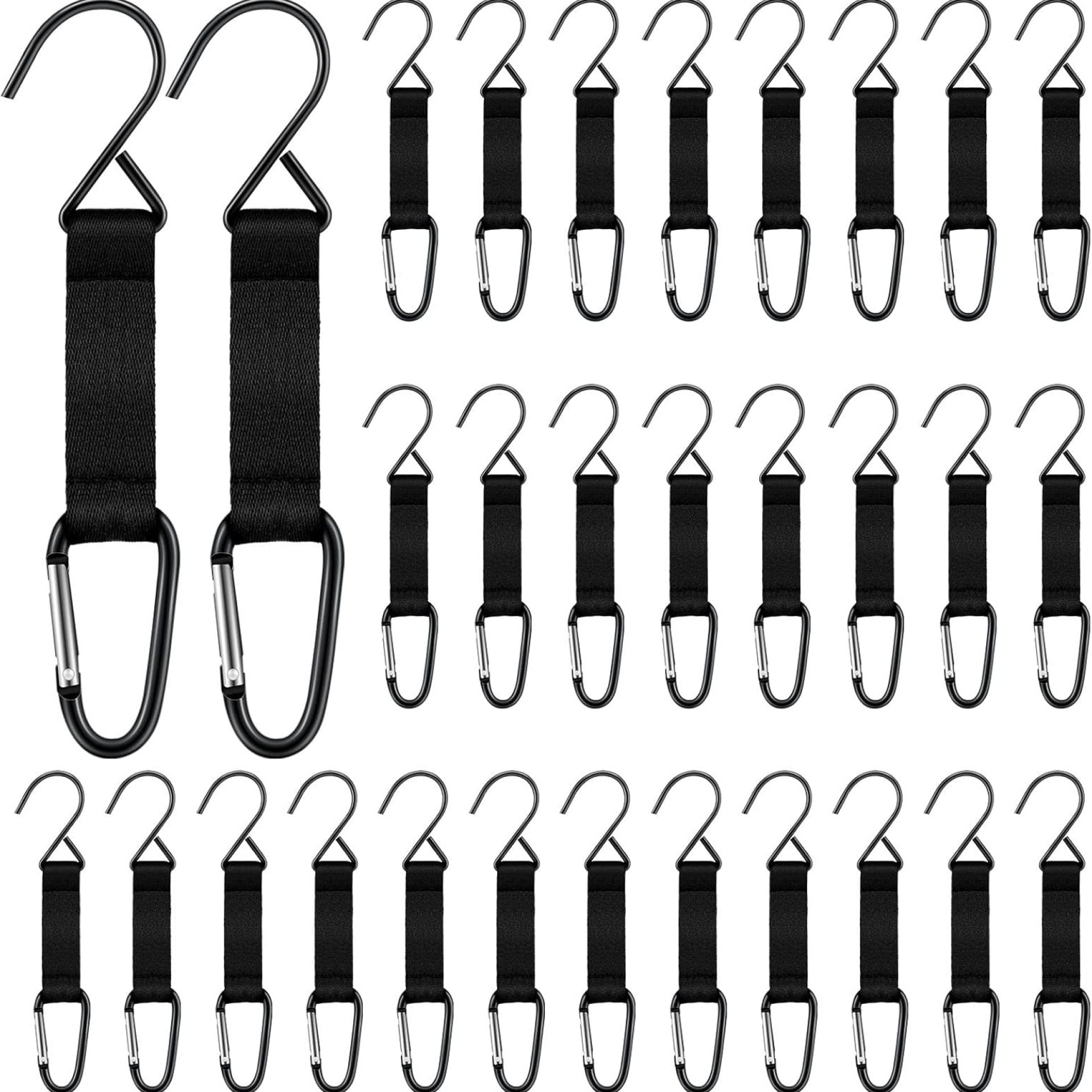 Fence Hooks for Baseball Bag Nylon Safety Buckles Fence Hooks Multifunctional Hanging Buckles Metal Hooks Suitable for Softball Outdoor Sports Equipment Water Cup Backpack (Black Hook, 30 Pieces) Fence Hooks for Baseball Bag Nylon Safety Buckles Fence Hooks Multifunctional Hanging Buckles Metal Hooks Suitable for Softball Outdoor Sports Equipment Water Cup Backpack (Black Hook, 30 Pieces)