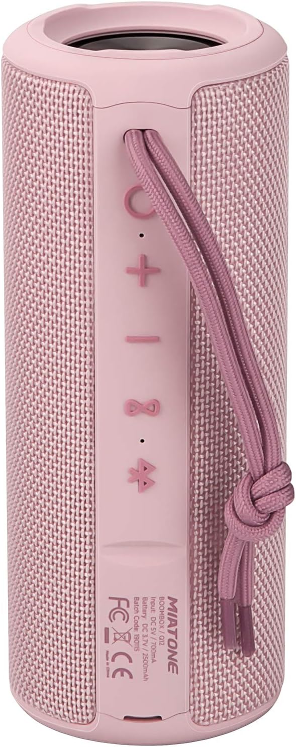 MIATONE Boombox Outdoor Portable Bluetooth Speaker Waterproof Wireless Speakers Gifts for Women Mothers Mom Wife Her – Pink MIATONE Boombox Outdoor Portable Bluetooth Speaker Waterproof Wireless Speakers Gifts for Women Mothers Mom Wife Her – Pink