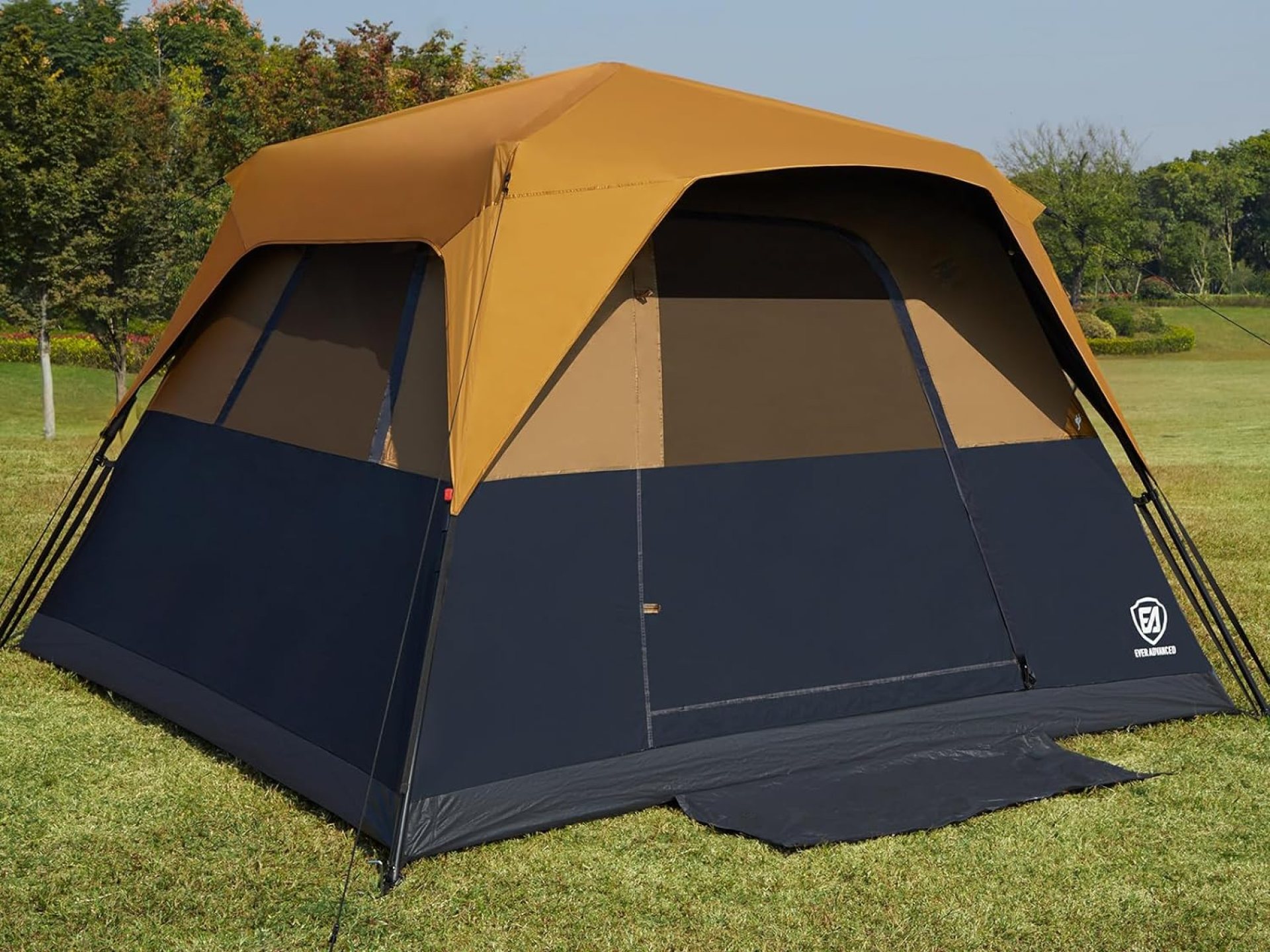 EVER ADVANCED 6 Person Blackout Camping Tent Instant Cabin Tents for Family with Rainfly, 60s Easy Setup, Water-Resistant EVER ADVANCED 6 Person Blackout Camping Tent Instant Cabin Tents for Family with Rainfly, 60s Easy Setup, Water-Resistant