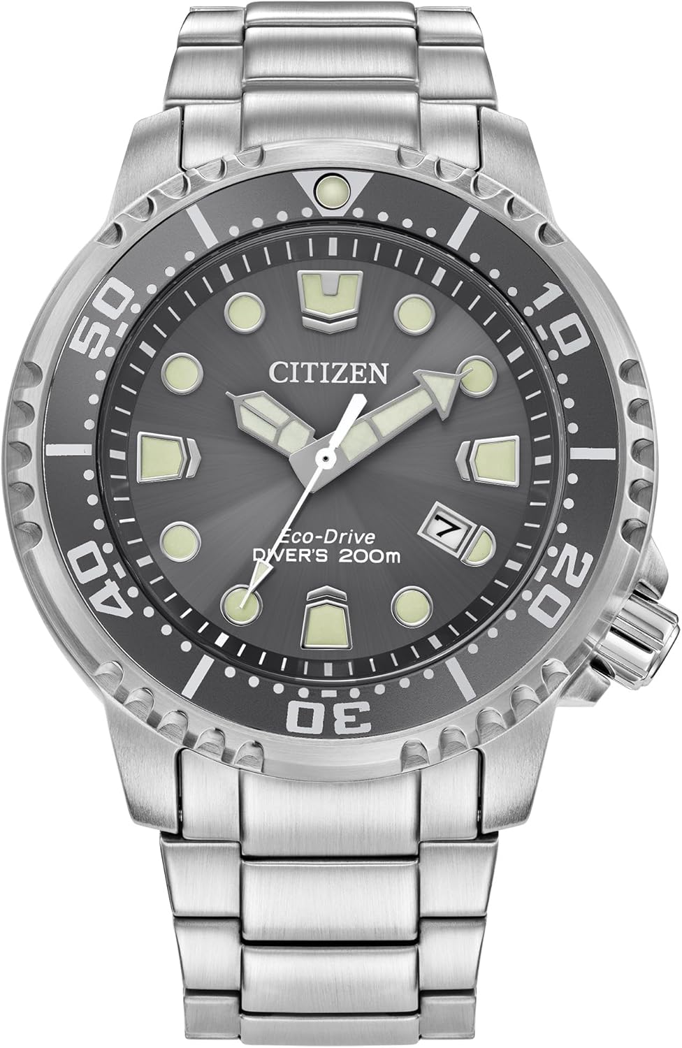 Citizen Men’s Eco-Drive Promaster Dive Watch, Gray Dial, Silver-Tone Stainless Steel Bracelet (Model: BN0167-50H) Citizen Men’s Eco-Drive Promaster Dive Watch, Gray Dial, Silver-Tone Stainless Steel Bracelet (Model: BN0167-50H)