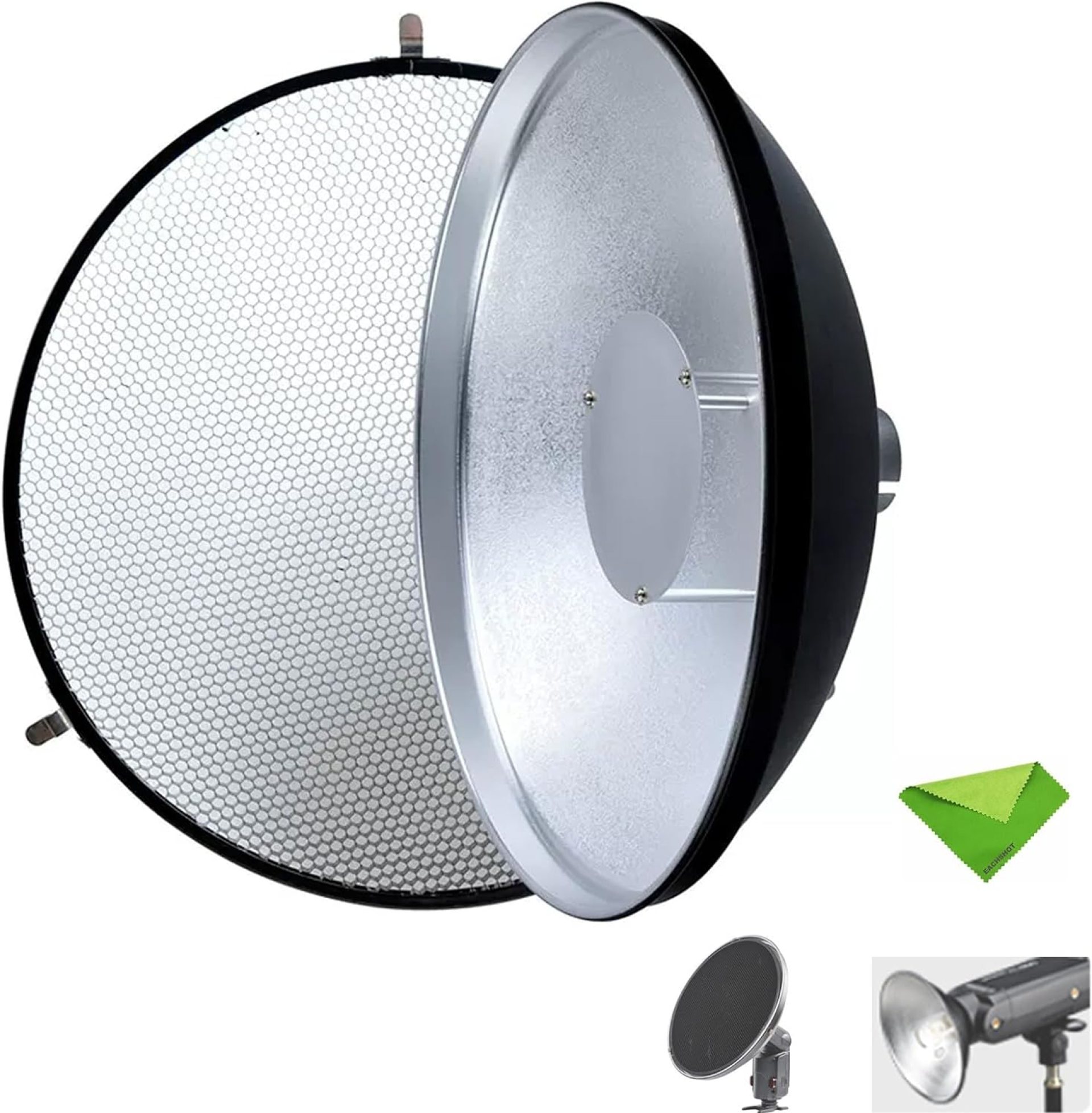 Godox AD-S3 Beauty Dish Reflector for Godox AD200 AD200Pro AD200 Pro II Pocket Flash Monolight Godox AD180 AD360 AD360II Flash Speedlite Speedlight with Honeycomb Cover Godox AD-S3 Beauty Dish Reflector for Godox AD200 AD200Pro AD200 Pro II Pocket Flash Monolight Godox AD180 AD360 AD360II Flash Speedlite Speedlight with Honeycomb Cover