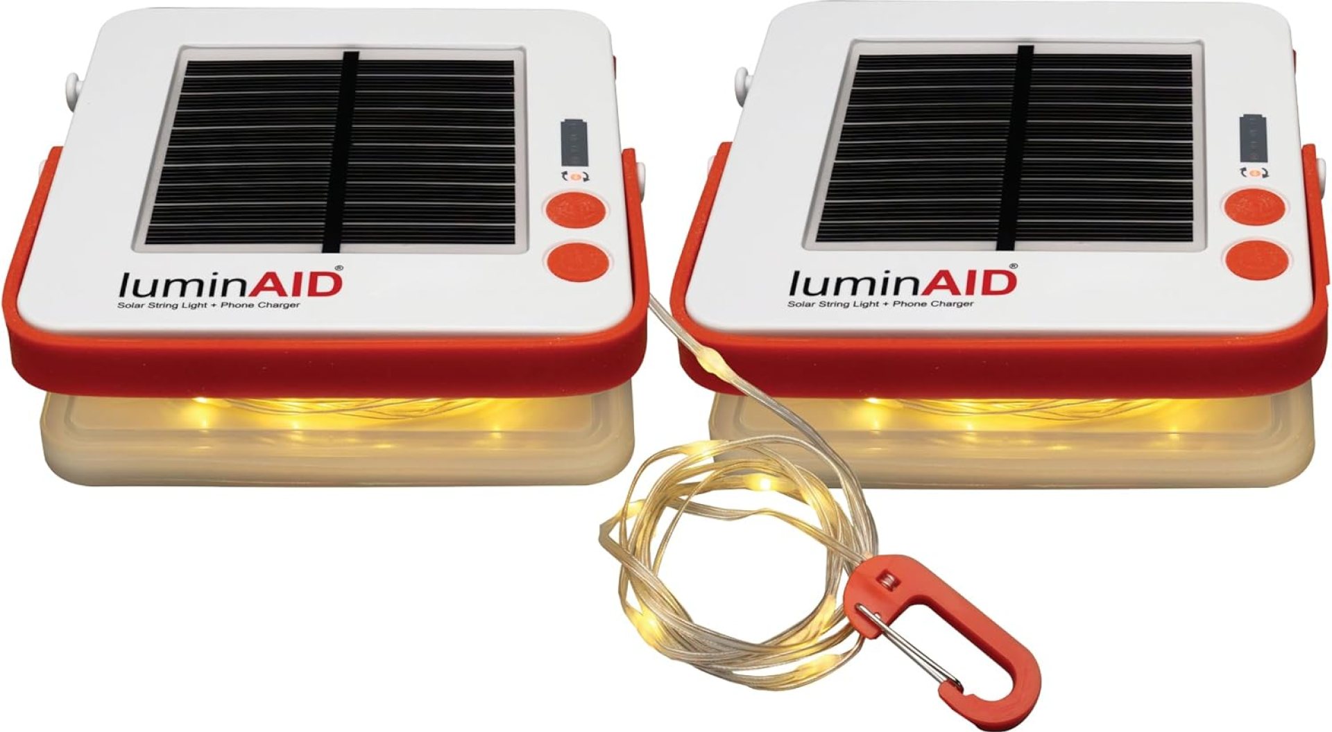 LuminAID Solar String Light with Phone Charger – Rechargeable Tent Lights for Camping – 32 ft String Lights Perfect for Camping, Backyard, Patio, RVs, Outdoor, Power Outages (2 Pack) LuminAID Solar String Light with Phone Charger – Rechargeable Tent Lights for Camping – 32 ft String Lights Perfect for Camping, Backyard, Patio, RVs, Outdoor, Power Outages (2 Pack)