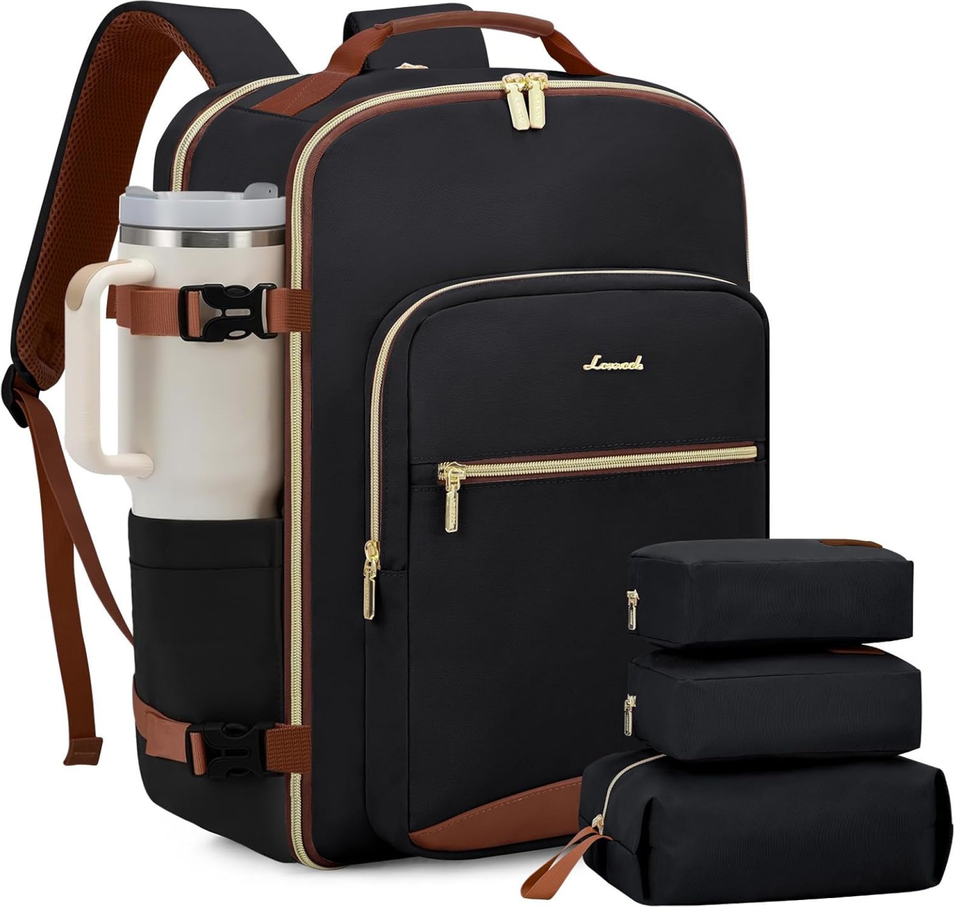 LOVEVOOK 40L Travel Backpack for Women & Men, Large Carry on Backpack for Airplanes with 3 Packing Cubes, TSA Personal Item Travel Bag fits 17″ Laptop, Waterproof Travel Essentials Airline Approved LOVEVOOK 40L Travel Backpack for Women & Men, Large Carry on Backpack for Airplanes with 3 Packing Cubes, TSA Personal Item Travel Bag fits 17″ Laptop, Waterproof Travel Essentials Airline Approved