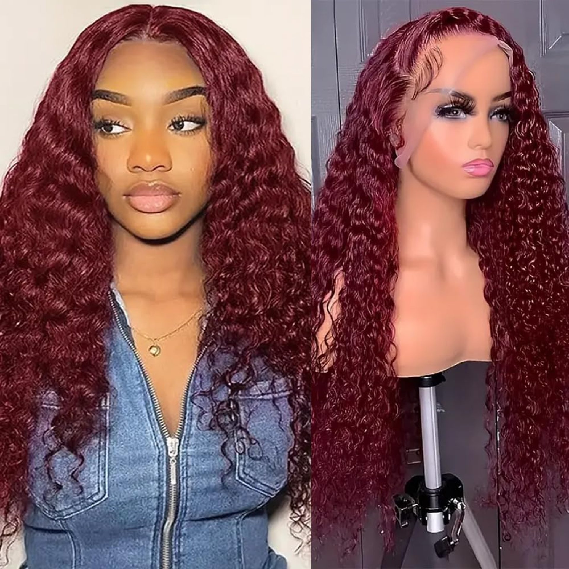 99j Burgundy Deep Wave Lace Front Wigs Human Hair 13×4 Wet and Wavy Wigs for Black Women 180% Density Curly Wig with Baby Hair Natural Hairline 20 Inch 99j Burgundy Deep Wave Lace Front Wigs Human Hair 13×4 Wet and Wavy Wigs for Black Women 180% Density Curly Wig with Baby Hair Natural Hairline 20 Inch