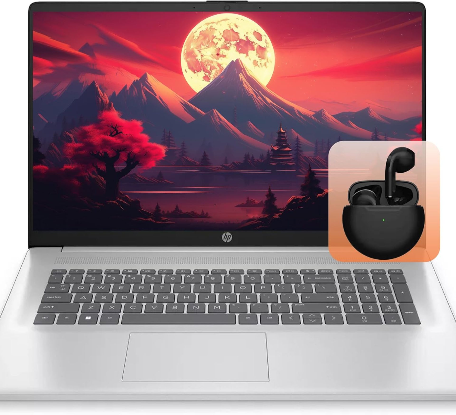 Hp Laptop with Wireless Earbuds, 17.3″ Full HD Display, 32GB RAM, 1TB SSD with 128GB Protable Drive, AMD 6-Core Ryzen 5 Processor (Beat i7-1355U), HDMI, USB-C, Windows 11, for Home and Wrok Hp Laptop with Wireless Earbuds, 17.3″ Full HD Display, 32GB RAM, 1TB SSD with 128GB Protable Drive, AMD 6-Core Ryzen 5 Processor (Beat i7-1355U), HDMI, USB-C, Windows 11, for Home and Wrok