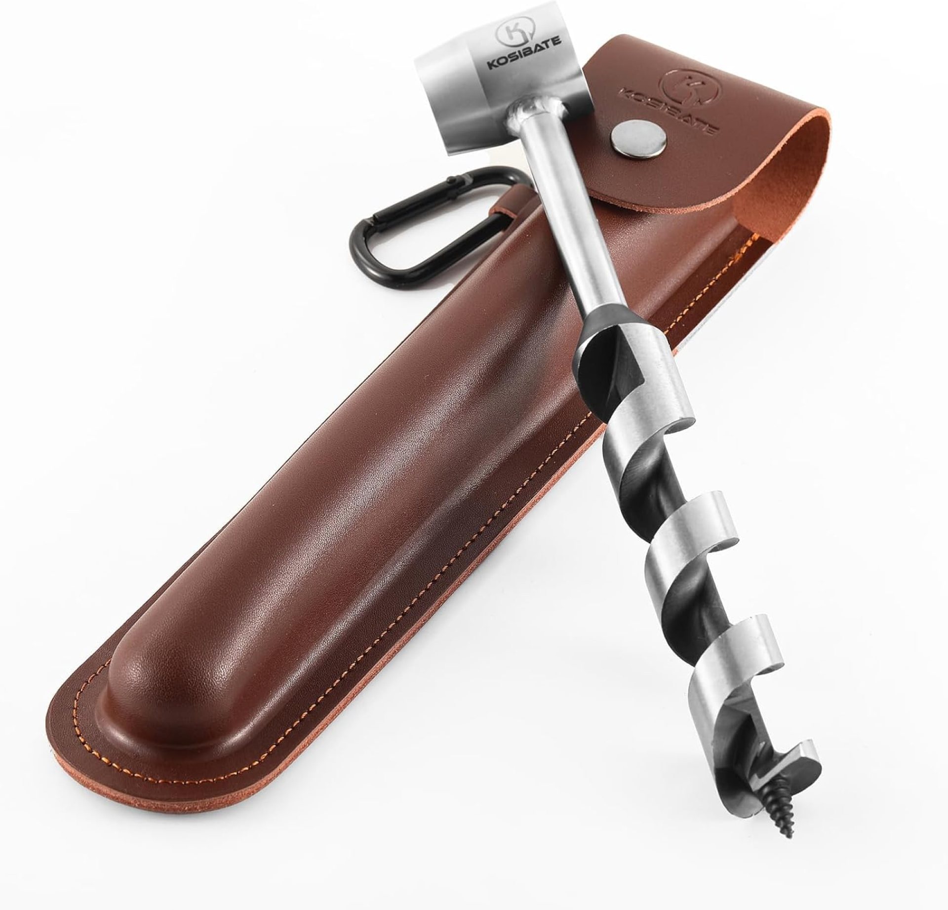 Kosibate Bushcraft Gear, Hand Auger Wrench for Easy Wood Drilling – Settlers Wrench and Bushcraft Tools Perfect for Camping and Woodworking Tasks-Scotch Eye Wood Drill with Leather Case Brown. Kosibate Bushcraft Gear, Hand Auger Wrench for Easy Wood Drilling – Settlers Wrench and Bushcraft Tools Perfect for Camping and Woodworking Tasks-Scotch Eye Wood Drill with Leather Case Brown.