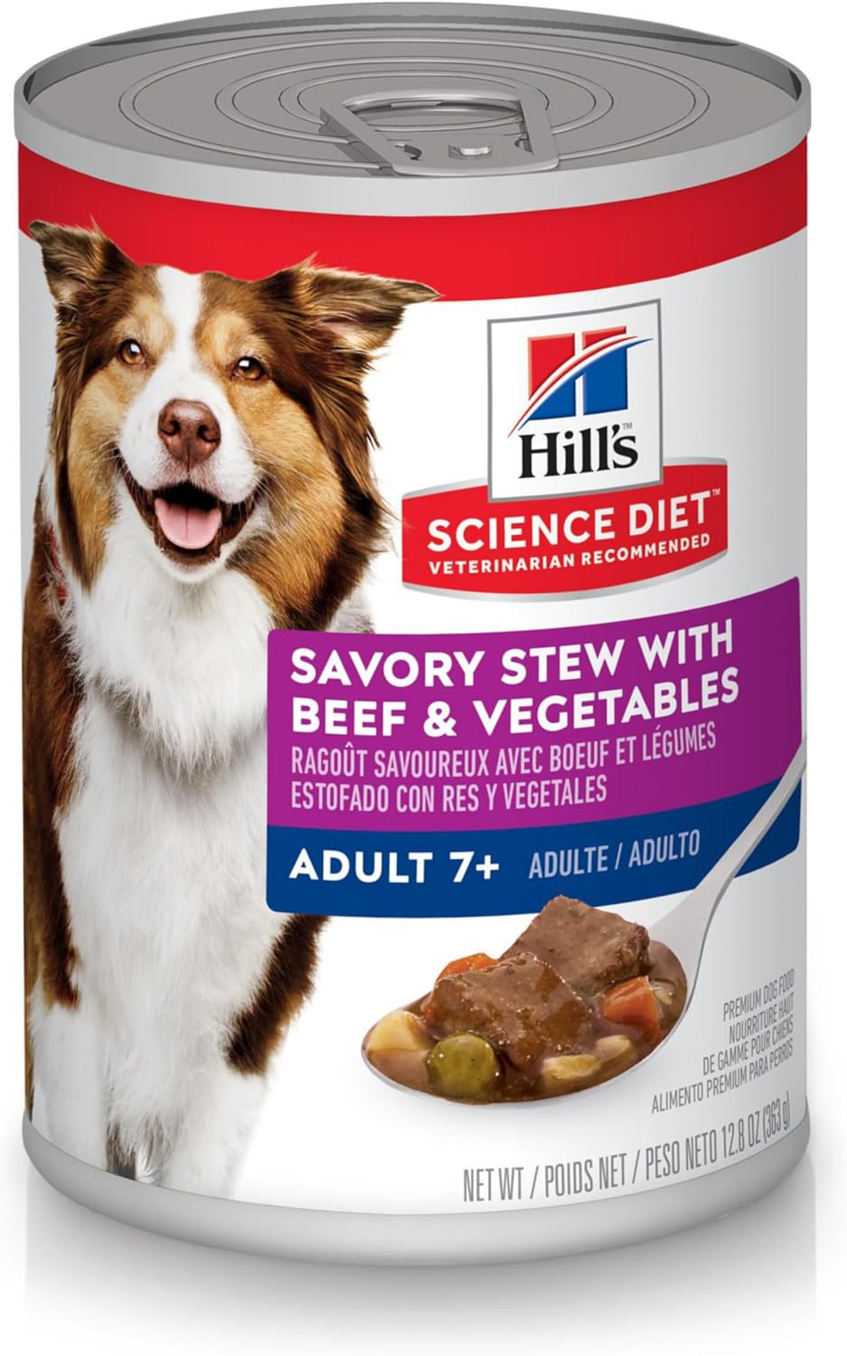 Hill’s Science Diet Adult 7+, Senior Adult 7+ Premium Nutrition, Wet Dog Food, Beef & Vegetables Stew, 12.8 oz Can, Case of 12 Hill’s Science Diet Adult 7+, Senior Adult 7+ Premium Nutrition, Wet Dog Food, Beef & Vegetables Stew, 12.8 oz Can, Case of 12